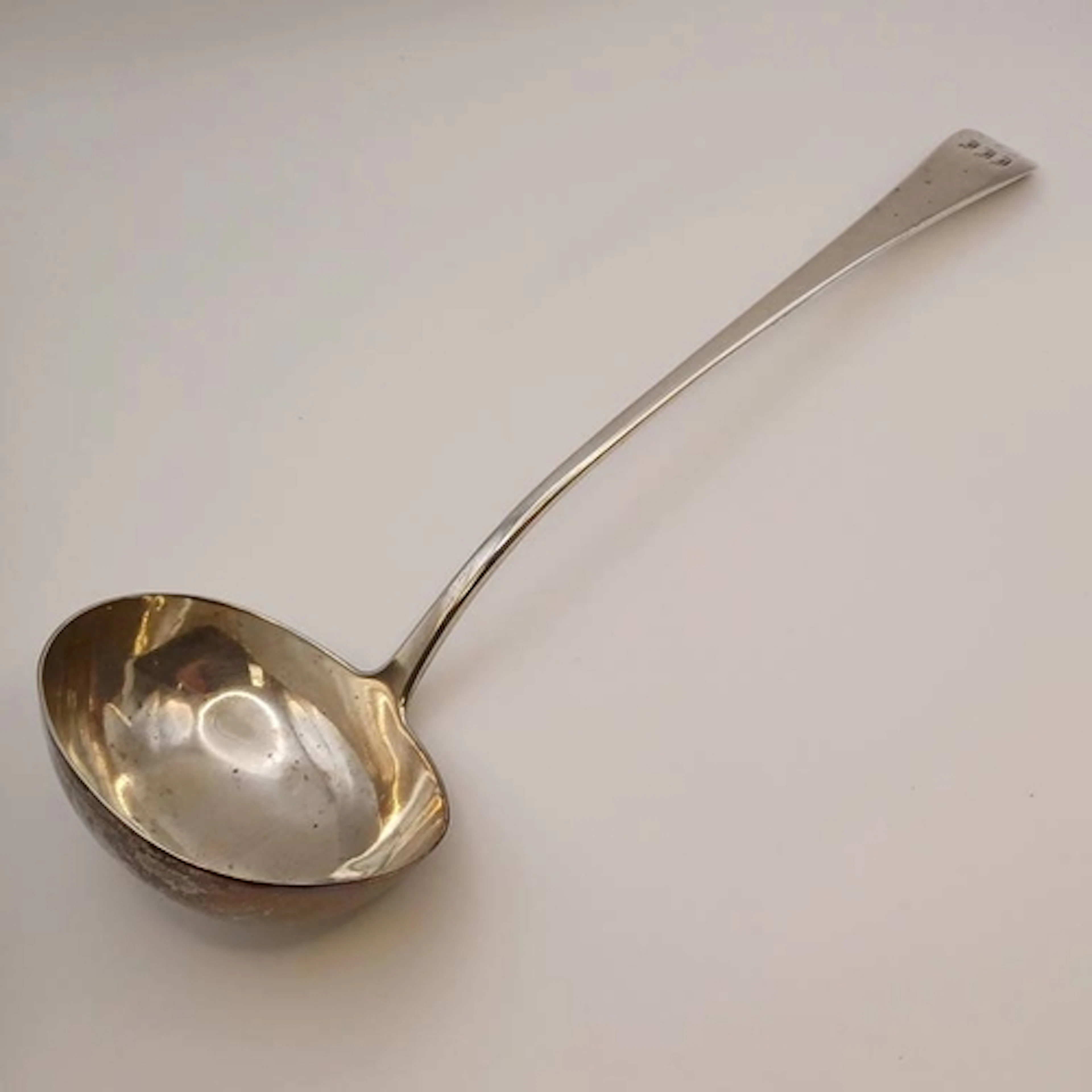 A GEORGE III SILVER SOUP LADLE BY RICHARD CROSSLEY, LONDON 1...