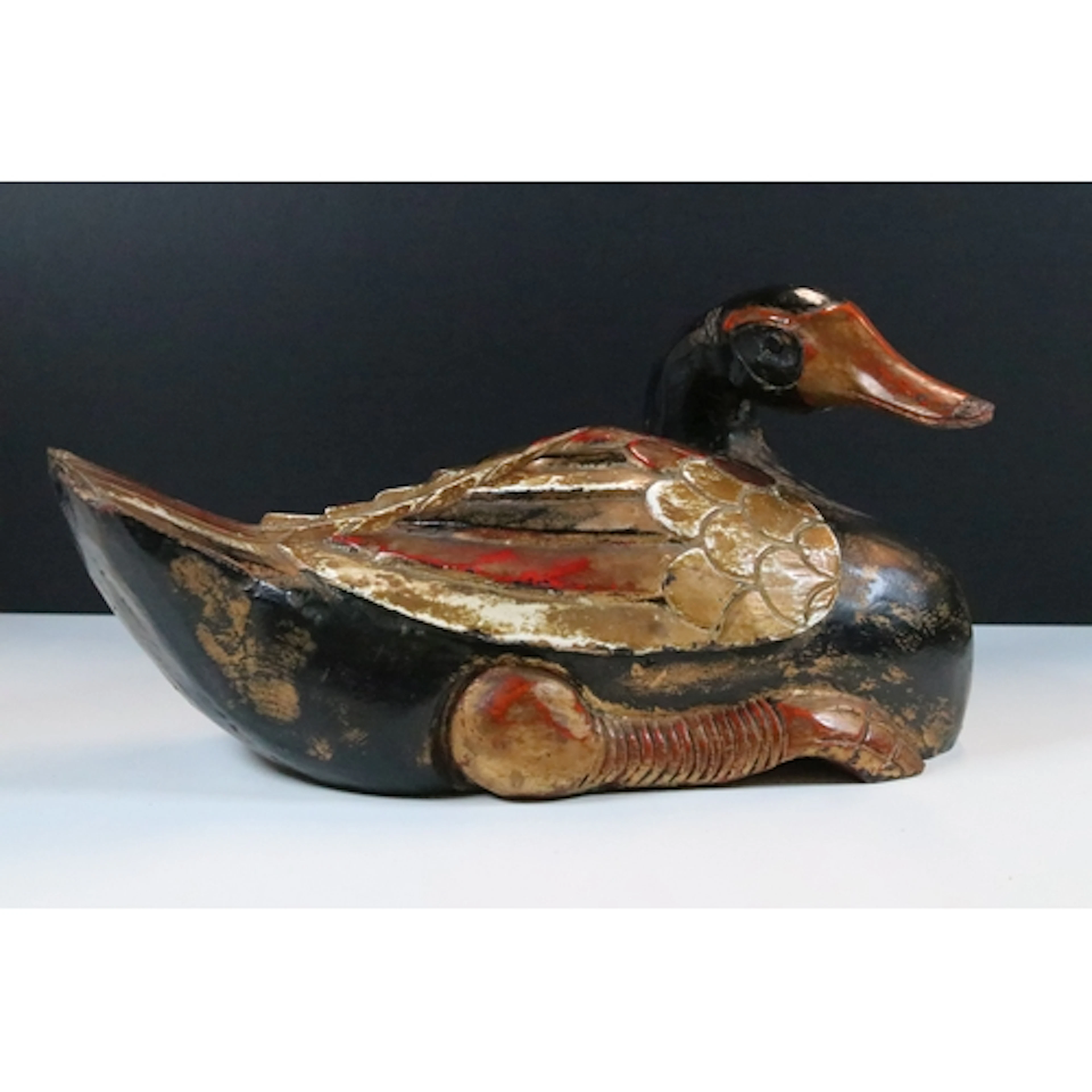 Mid-20th century carved and painted wooden folk art sculptur...