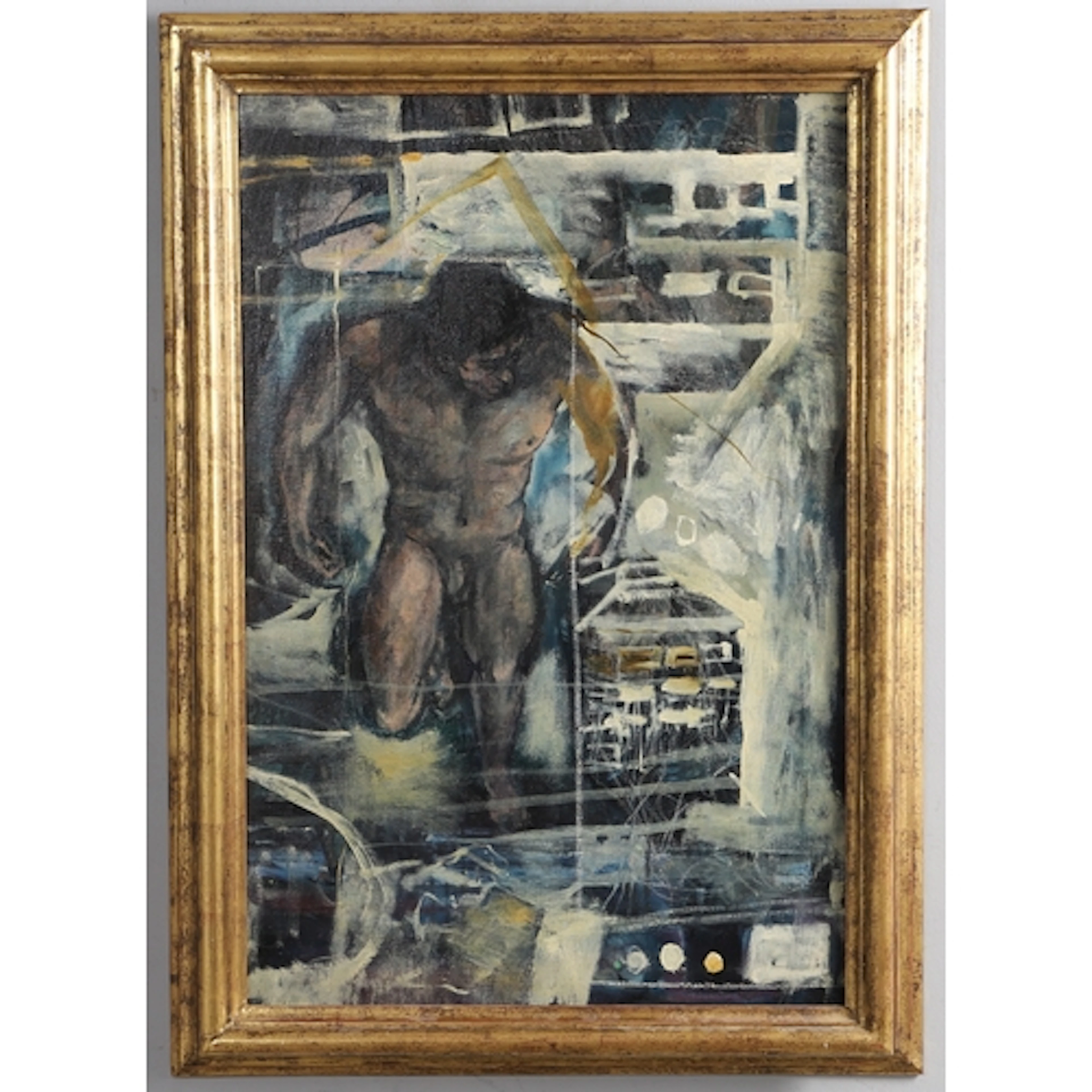 ATTRIBUTED TO JOHN MINTON (1917-1957). STANDING MALE NUDE WI...