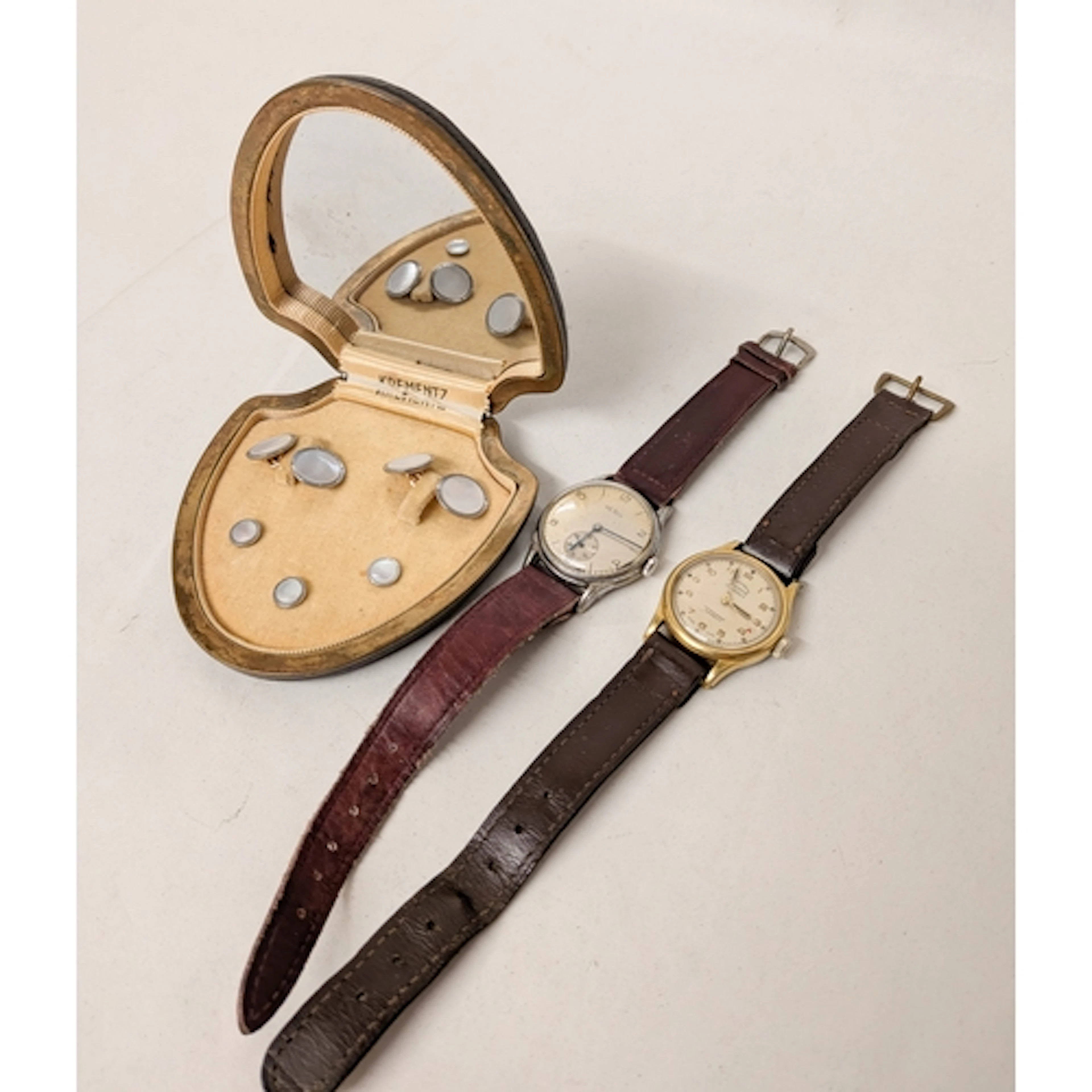 Two vintage manual wind wristwatches, Glaco and Helvetia tog...