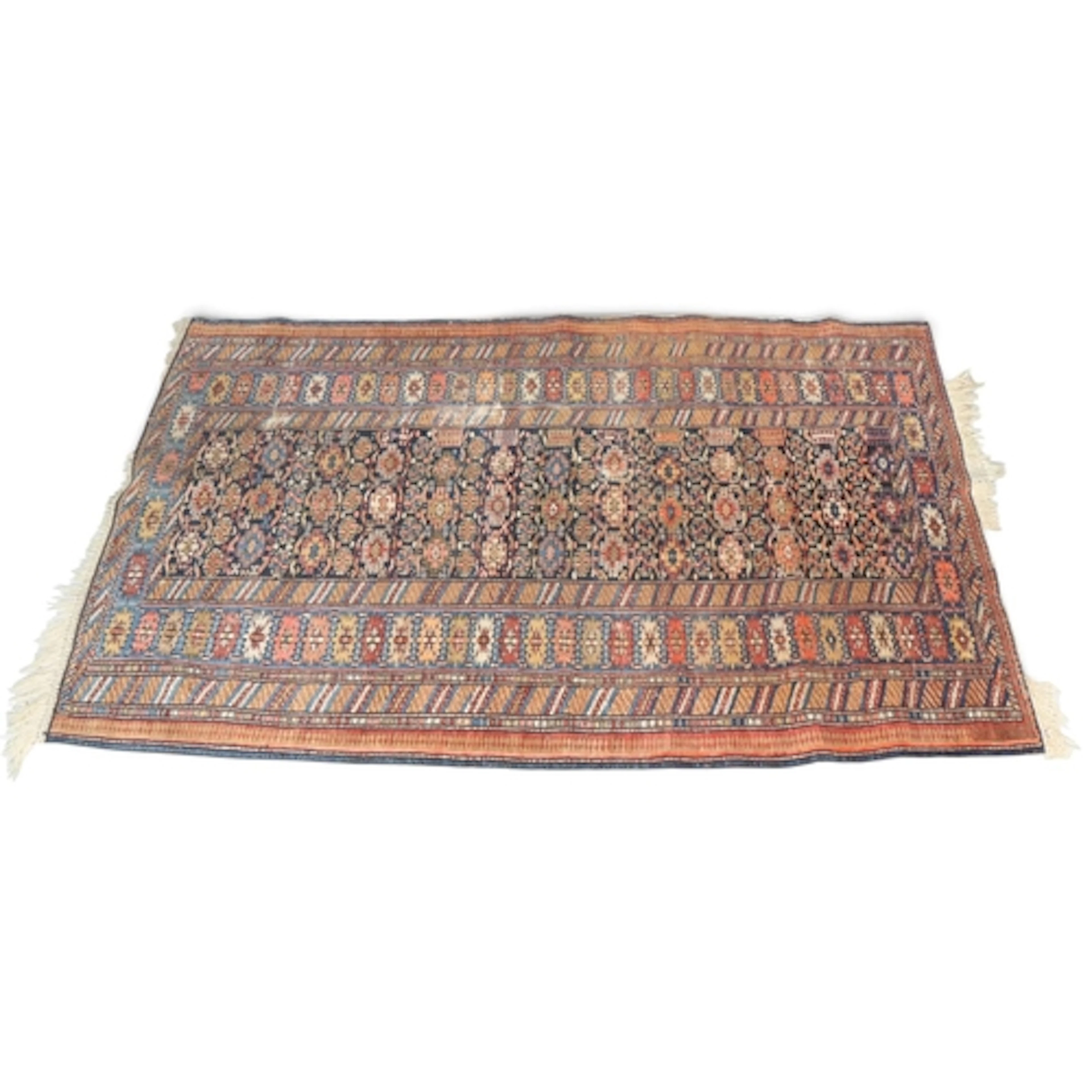 An Antique Persian handmade wool rug, 188cm x 125cm