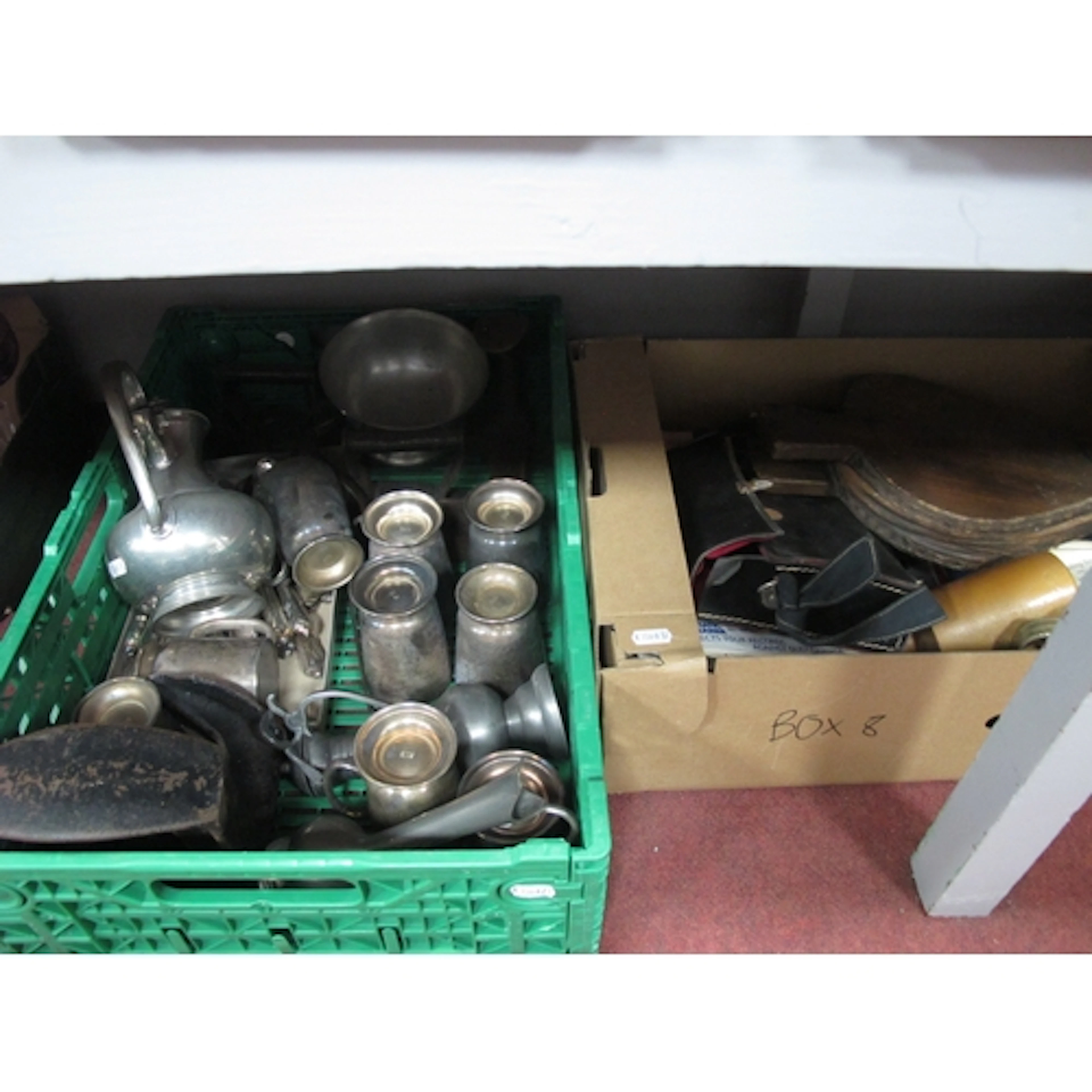 Metalware and collectables, including silver-plated mugs and...