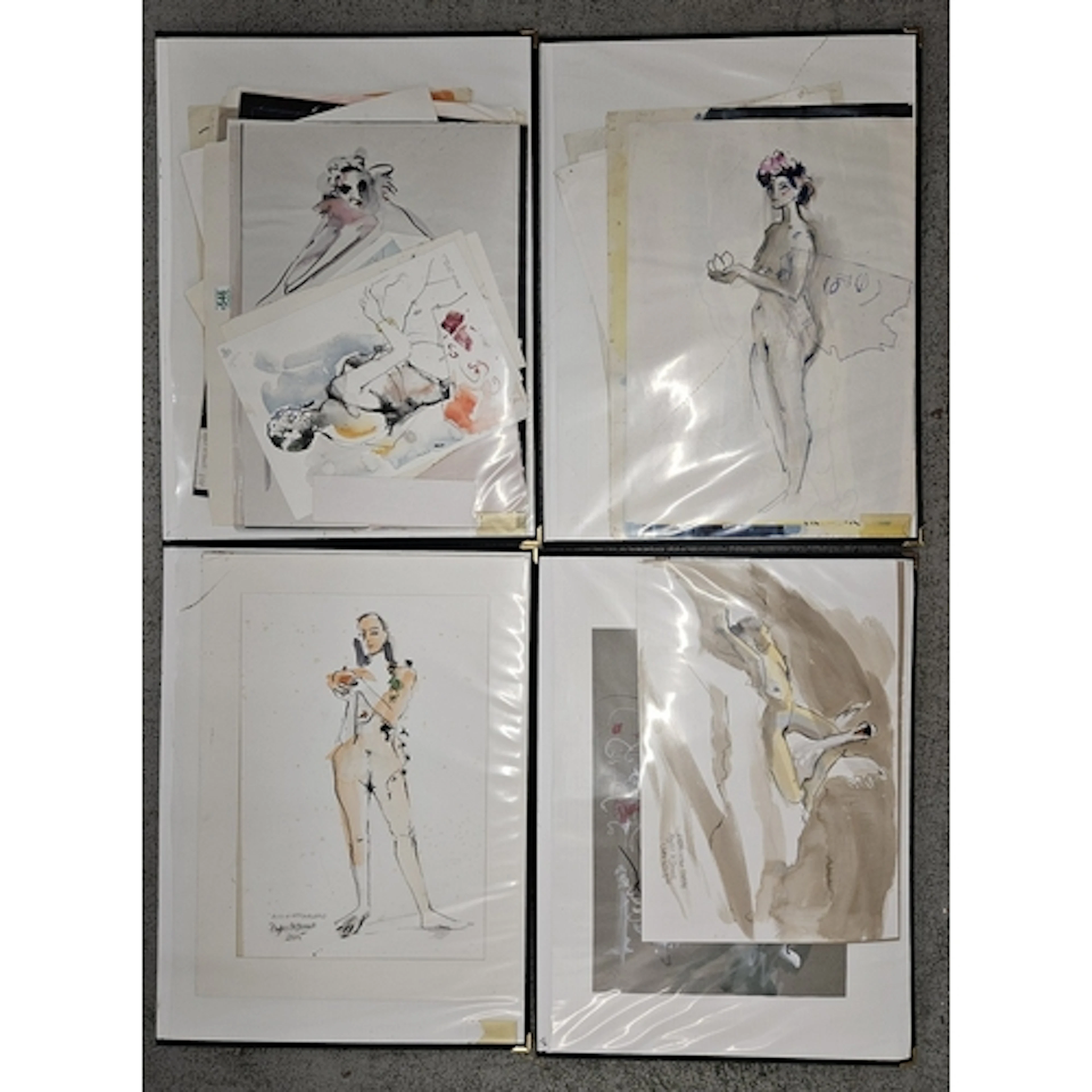 4 Folders Containing Originals/Prints by Phyllis McDowell/Ho...