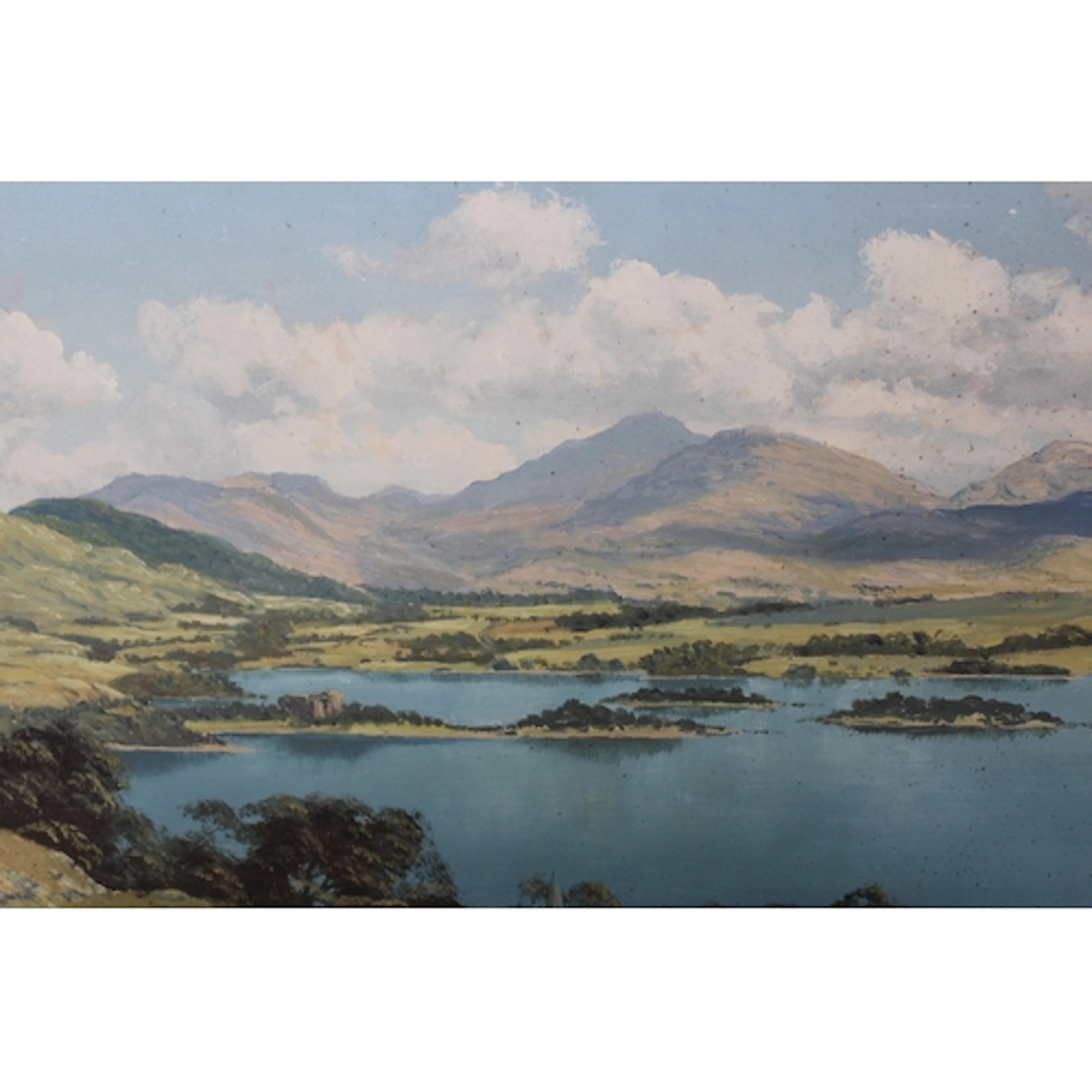Three oils on board, loch scene, signed John Davey, landscap...