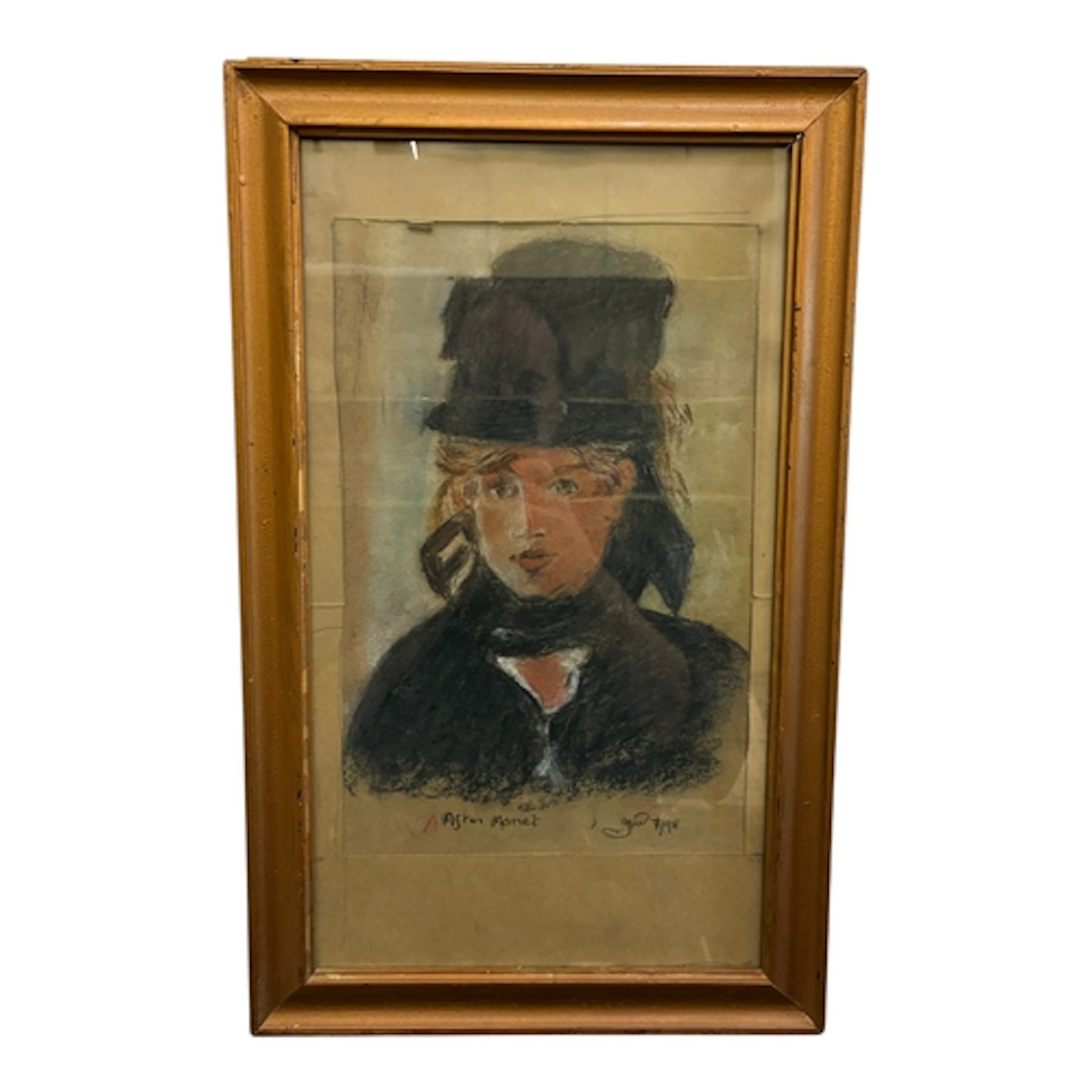 After Édouard Manet (1832-1883) - Berthe Morisot, pastel, in...