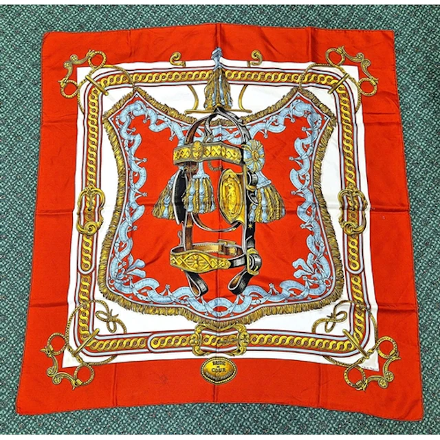 Hermes of Paris 'Bride De Cour' silk scarf, Designed by Fran...