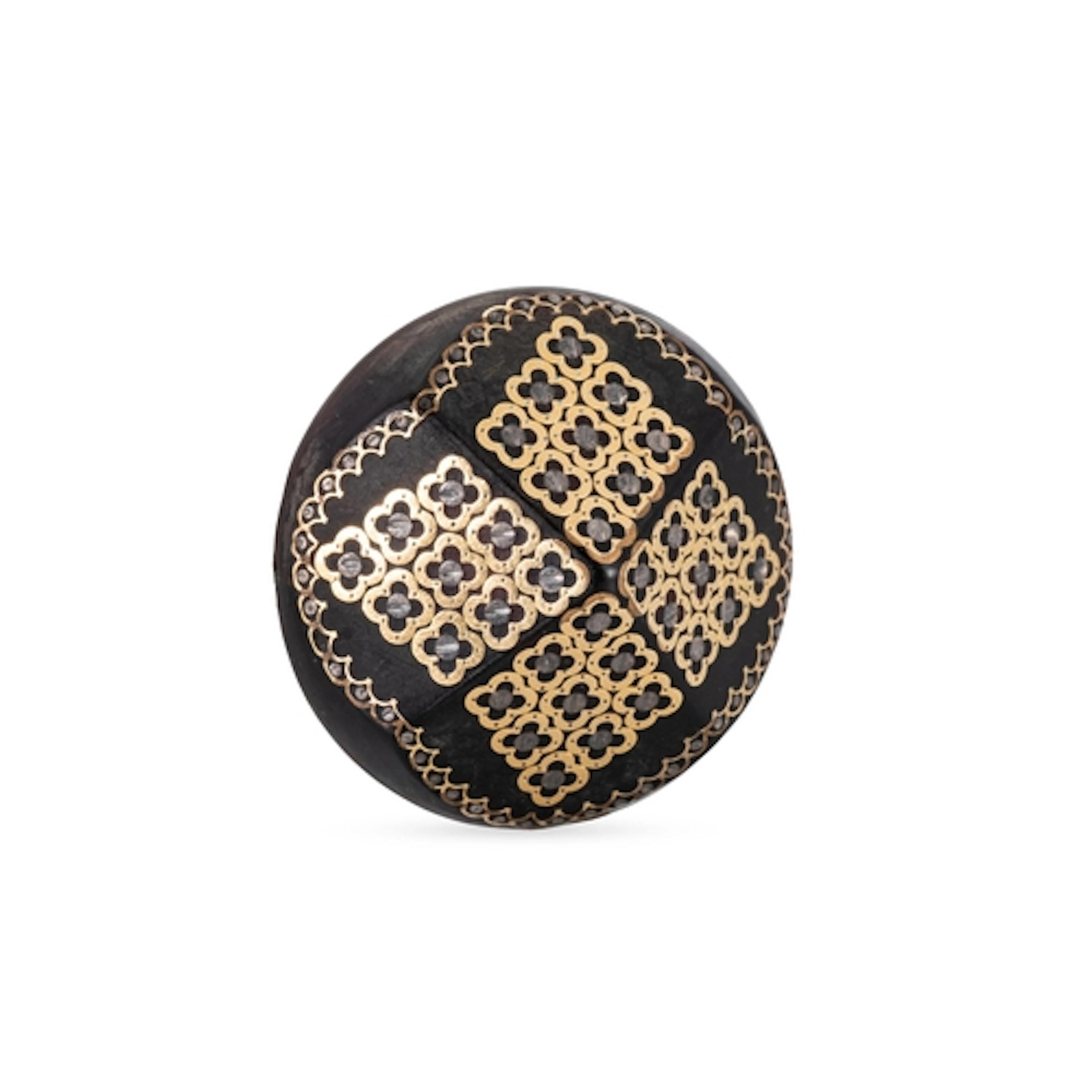 AN ANTIQUE GOLD TORTOISESHELL BROOCH