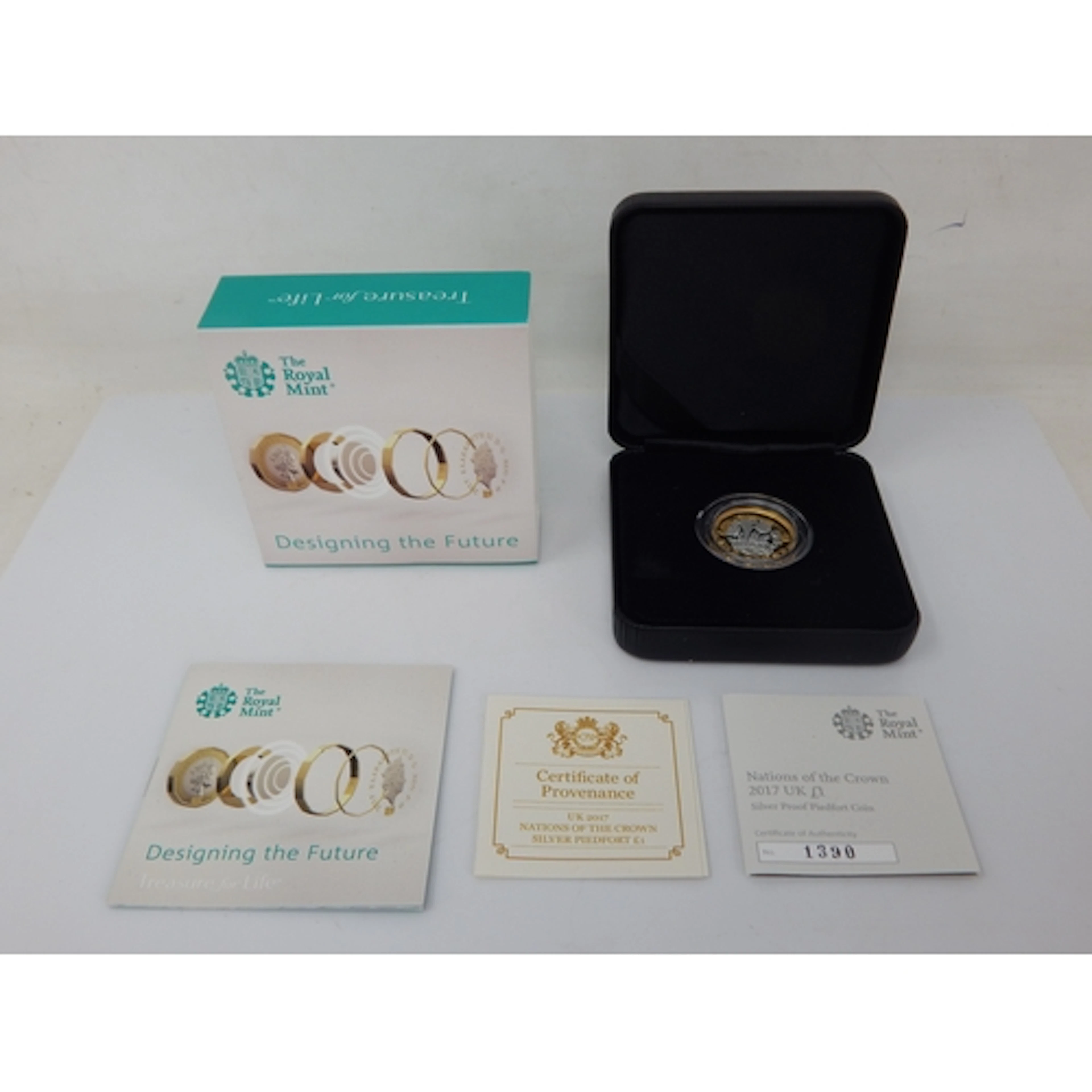 Royal Mint 2017 UK £1 Silver Proof Piedfort Coin "Nations of...