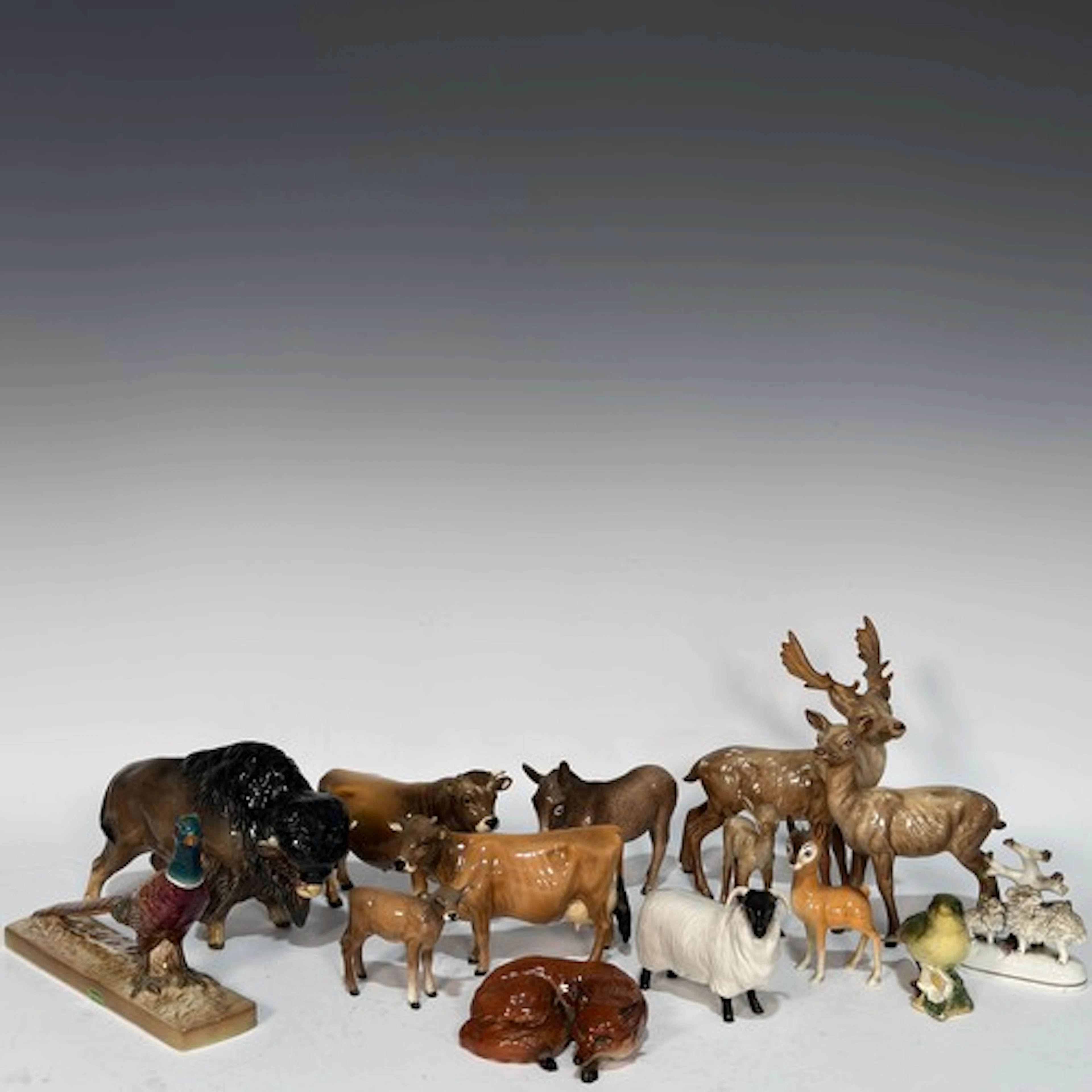 A collection of Beswick farm Animal Figures, to include, a B...