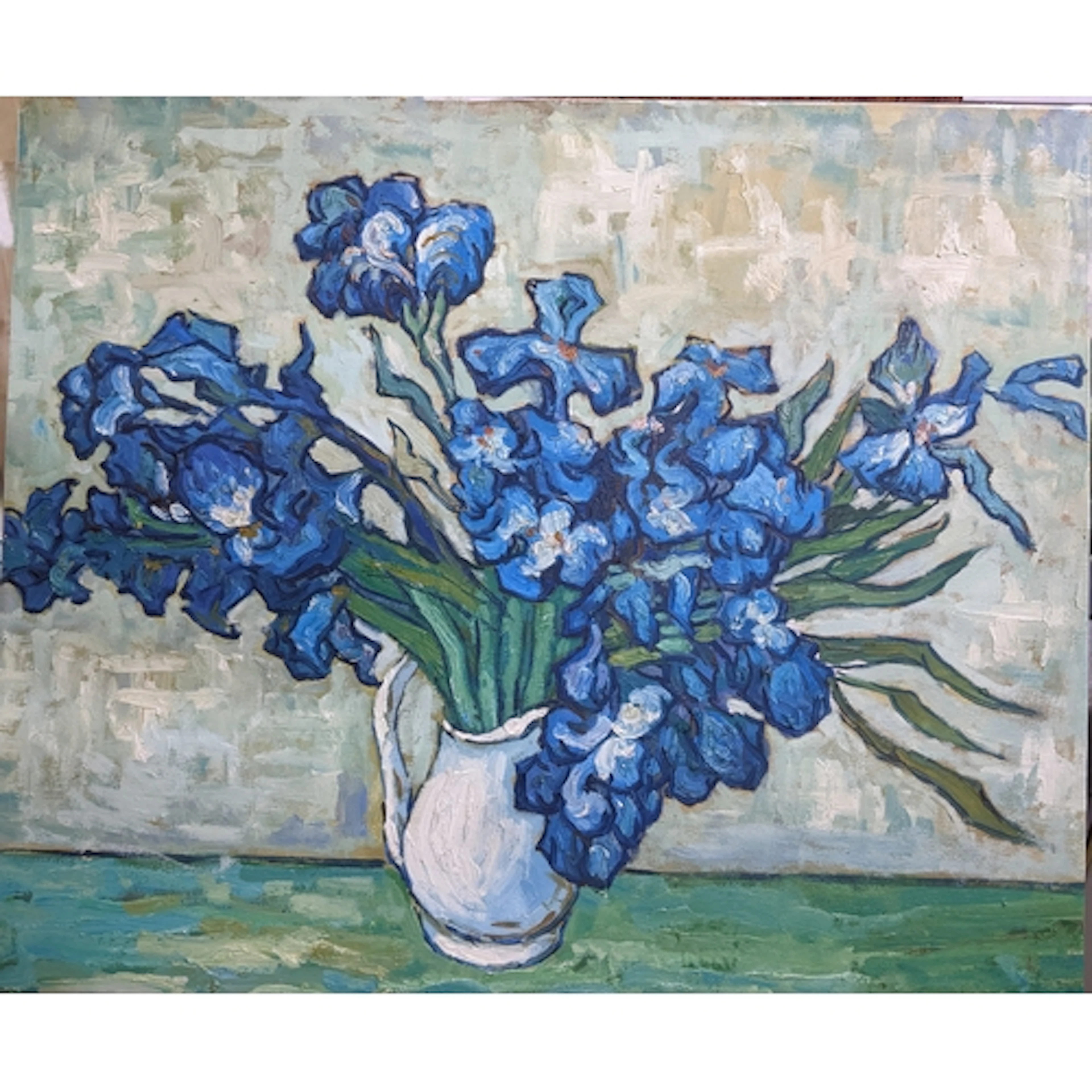 A modern oil on canvas painting, a copy of Vincent van Gogh'...
