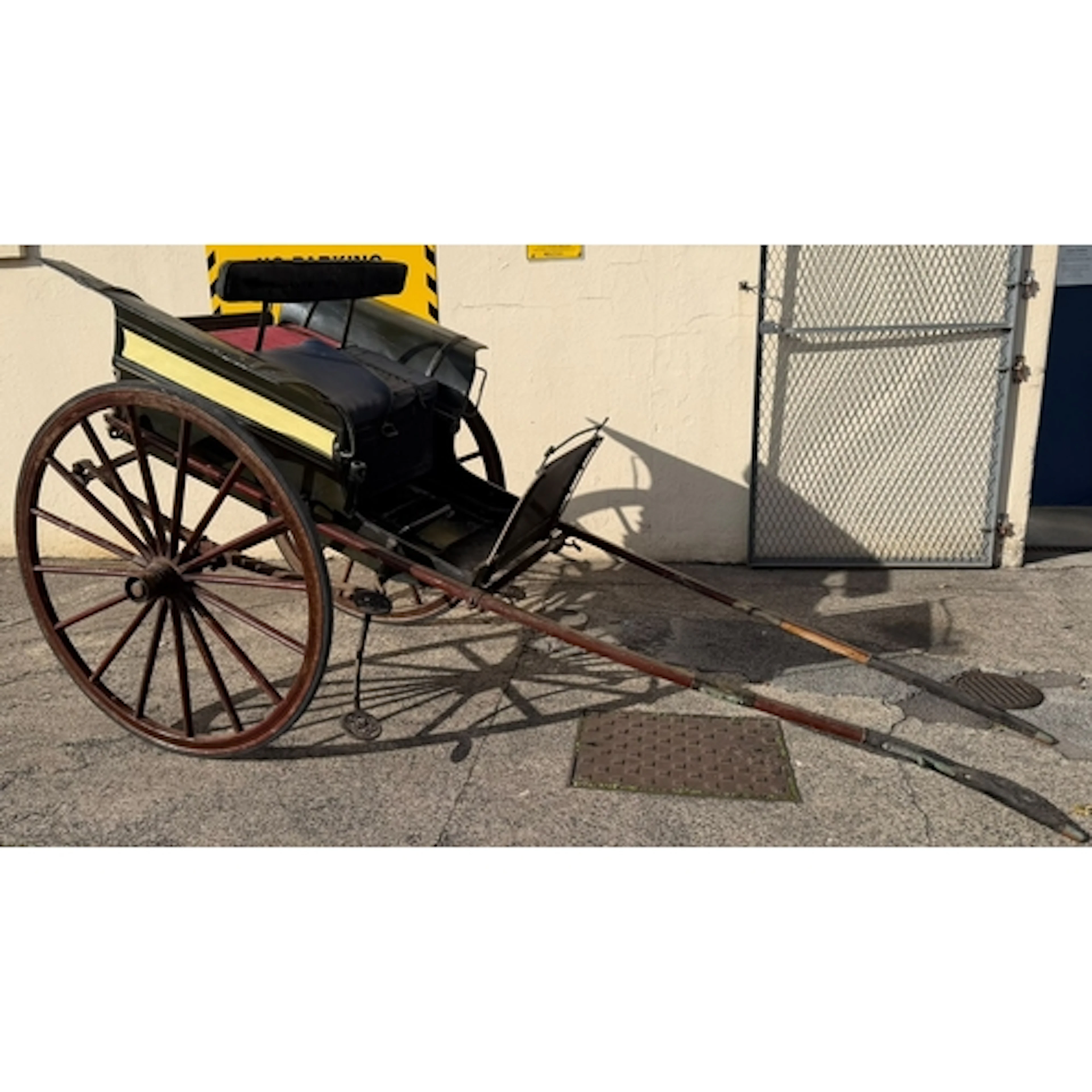 Horse drawn vehicle - 19th century Welsh two wheeled side by...