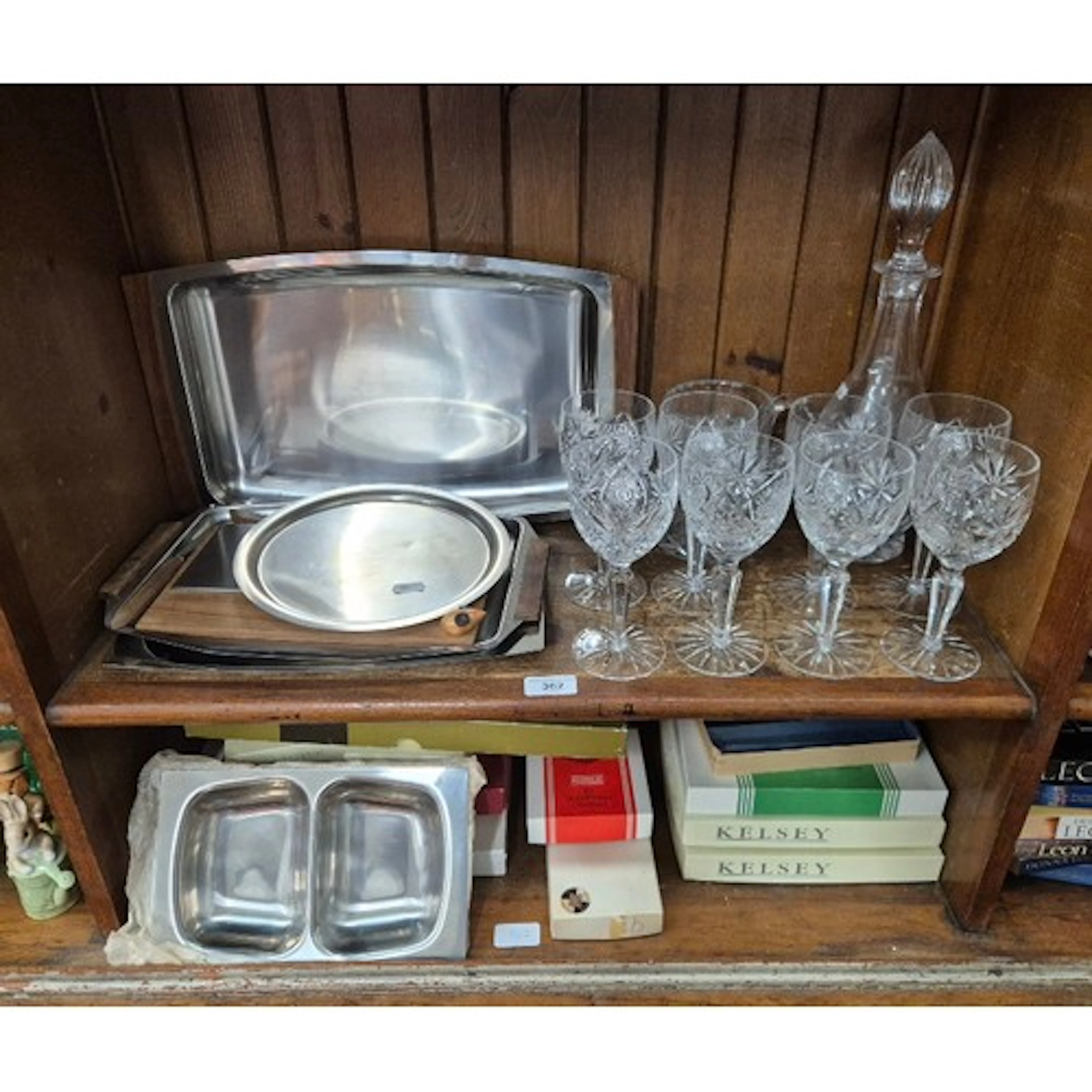 A mixed lot comprising stainless steel table wares including...