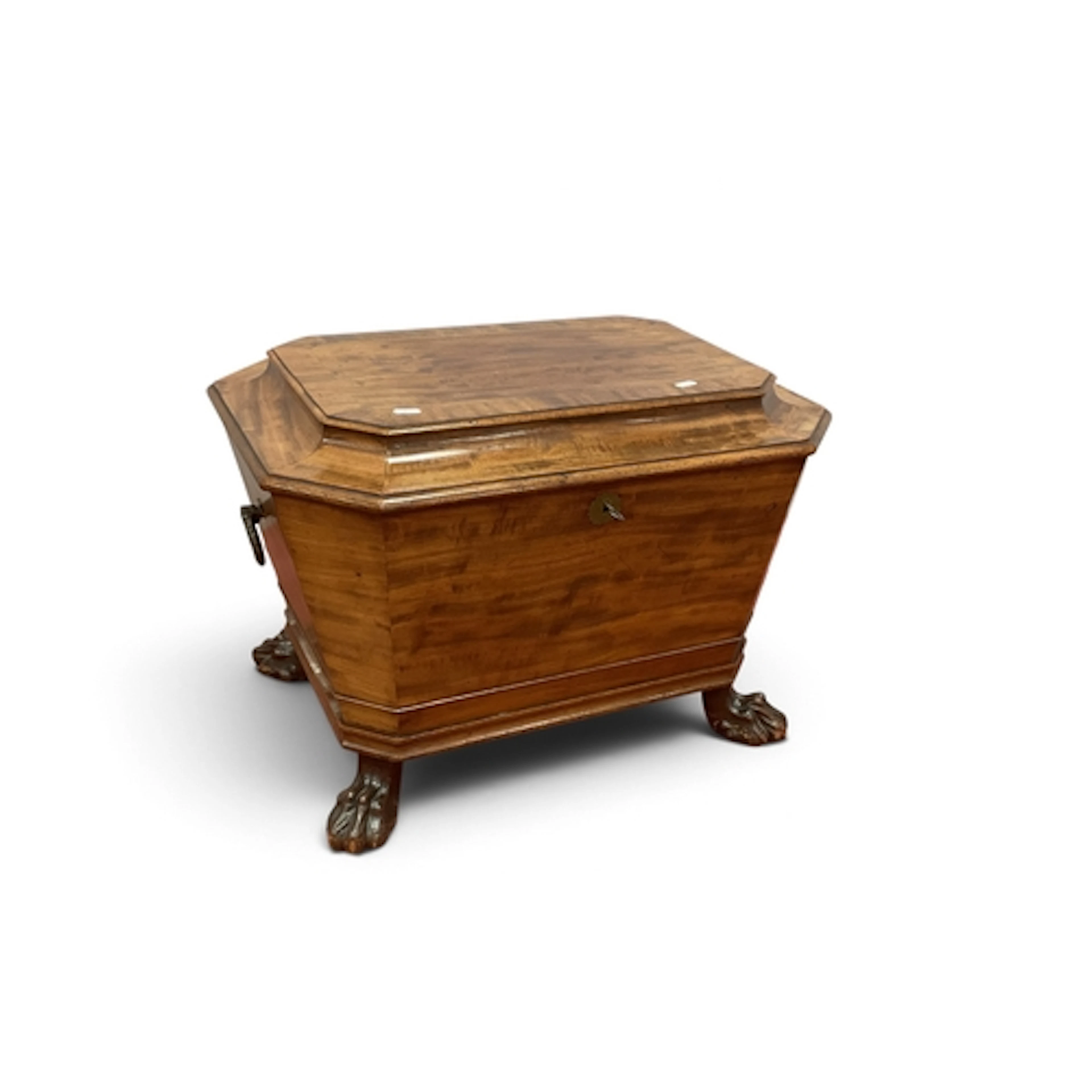 A XIX Century Mahogany Cellarette, of sarcophagus form, with...