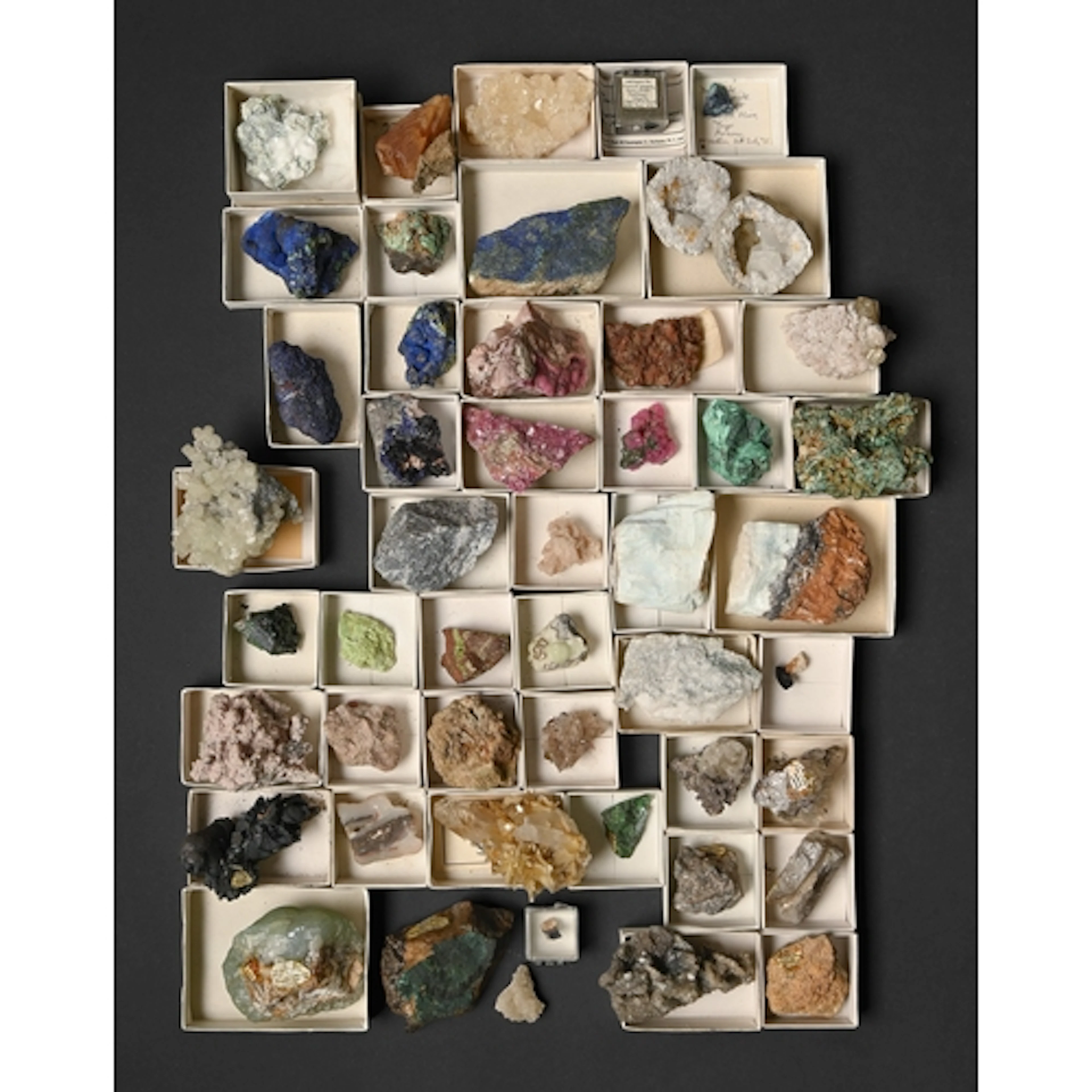 Azurite, Malachite and Olivenite, Cap Garronne Var, France, ...