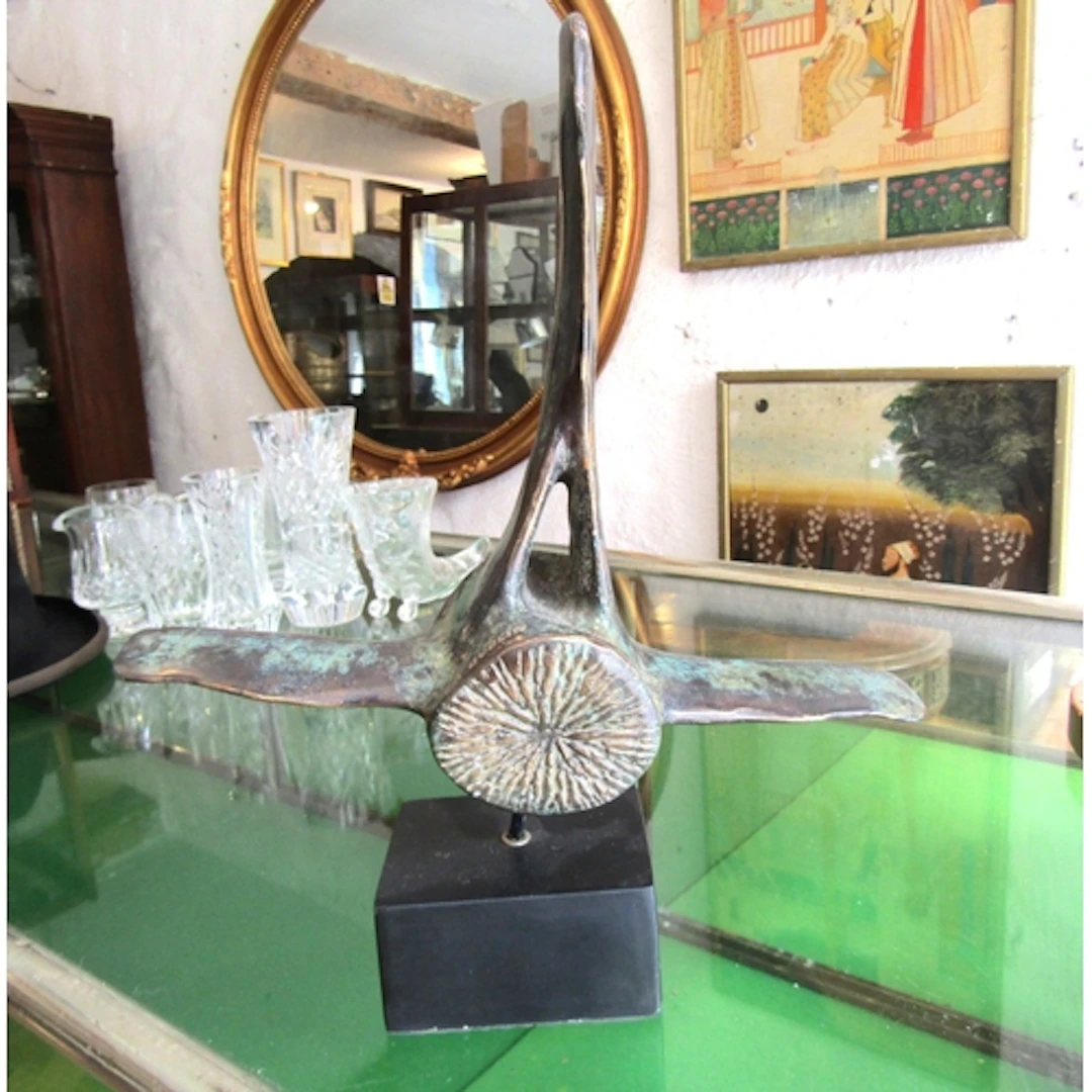 Dr Dublin Bronze Sculpture Abstracted Form Mounted on Cube F...