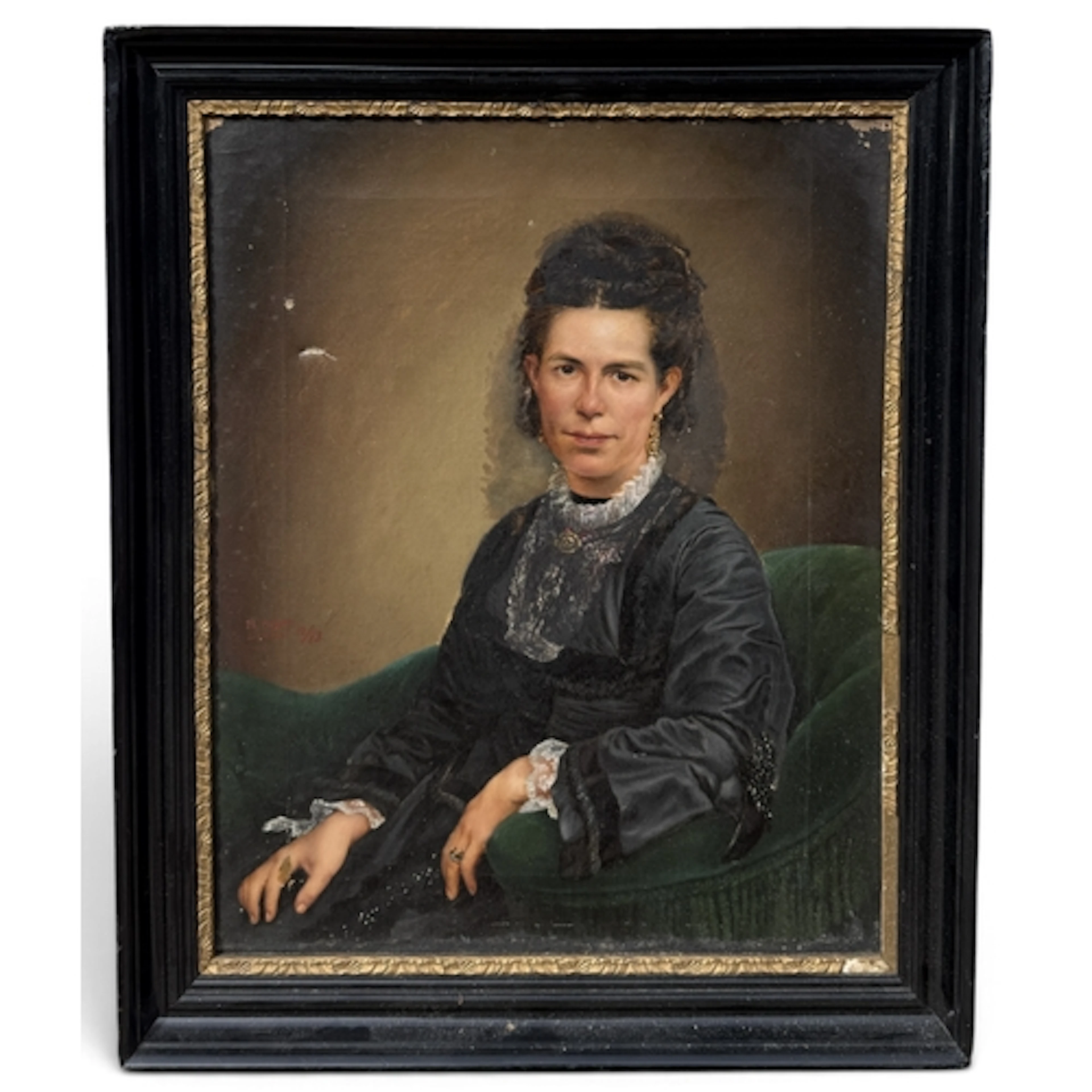 PHILIPP HOYOLL (GERMAN 1816-1876): A PORTRAIT OF A LADY Oil ...