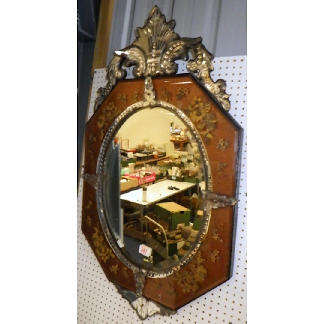 A large Venetian mirror, 56 x 96cm