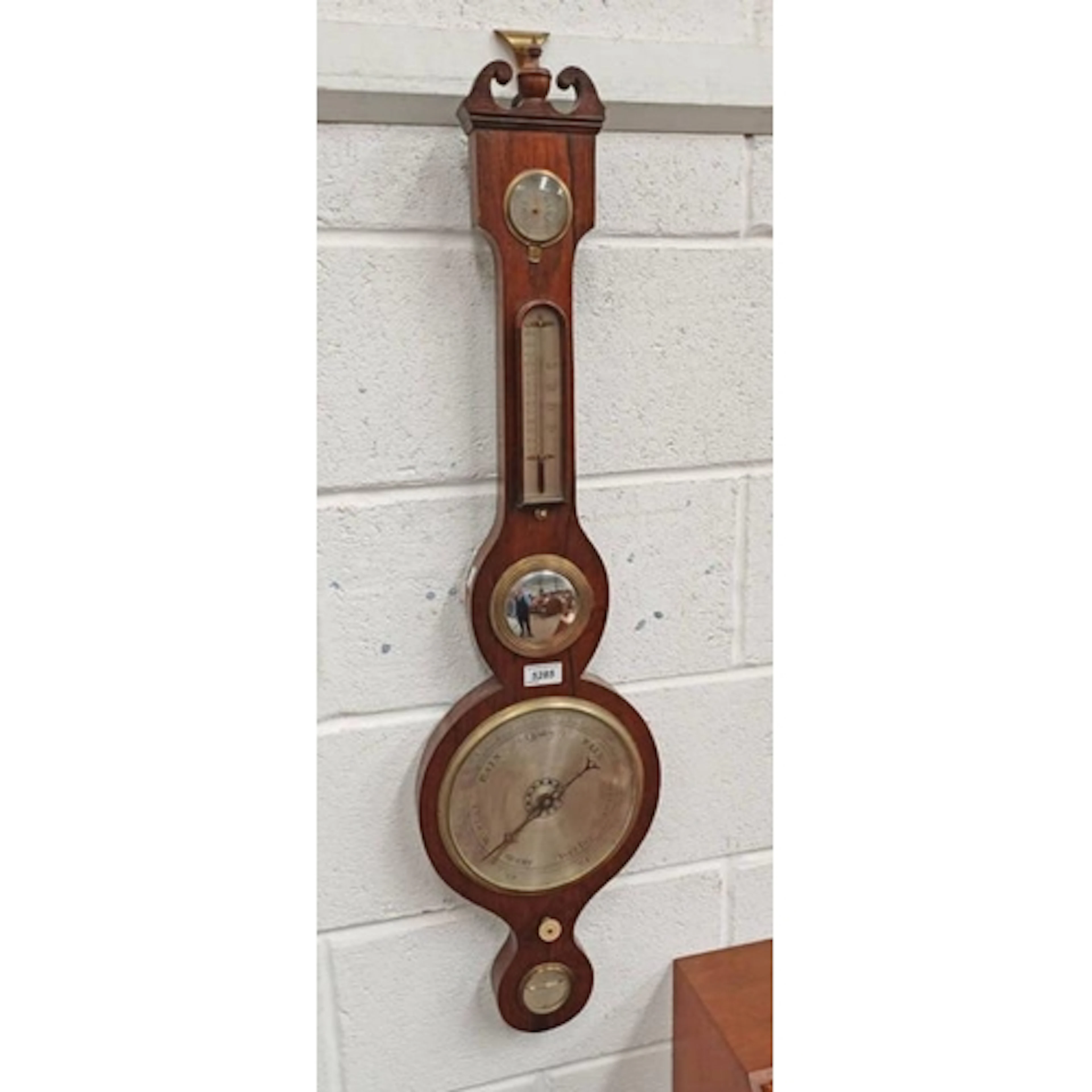 EARLY 20TH CENTURY ROSEWOOD BAROMETER