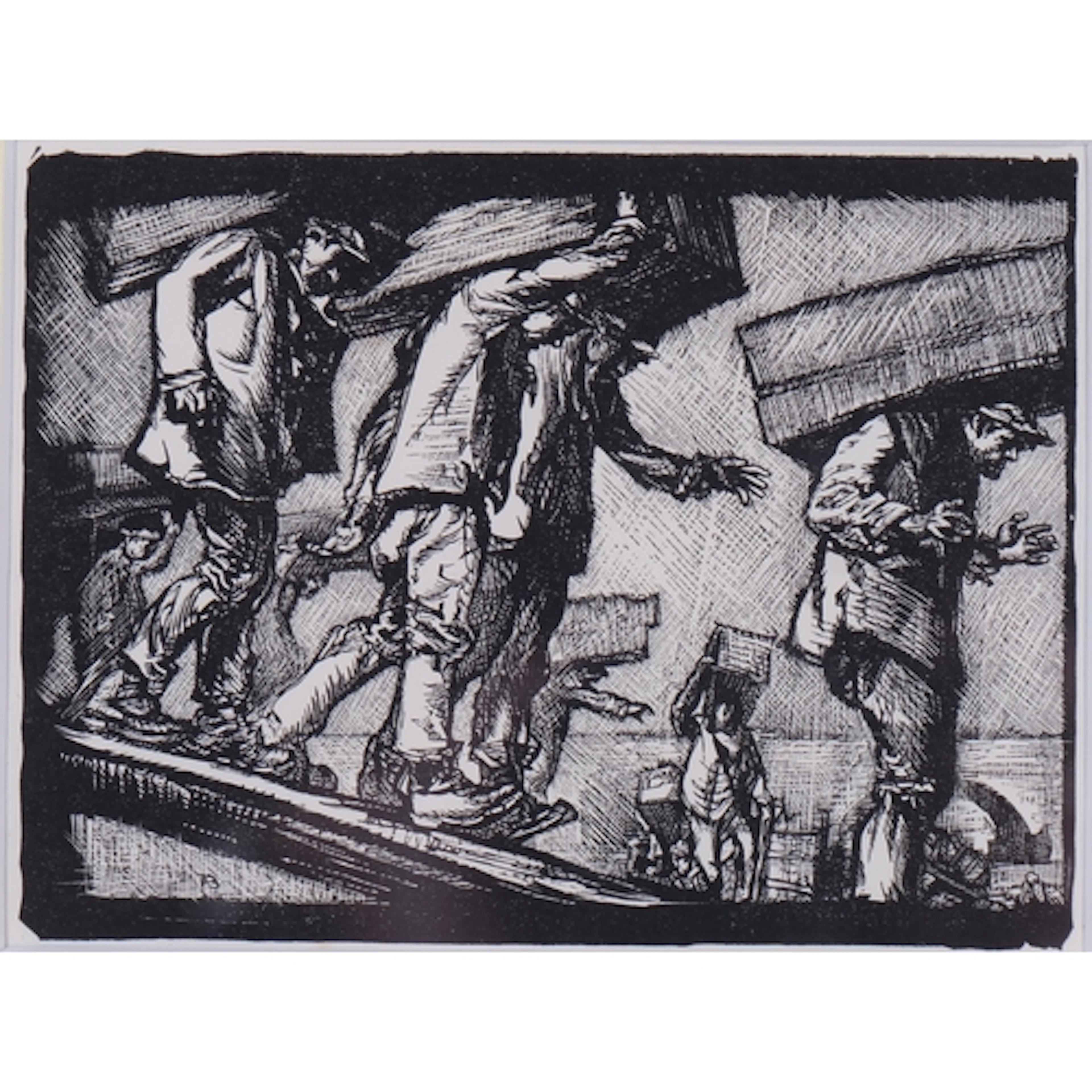 Frank Brangwyn (1867-1956), wood engraving on paper, Unloadi...