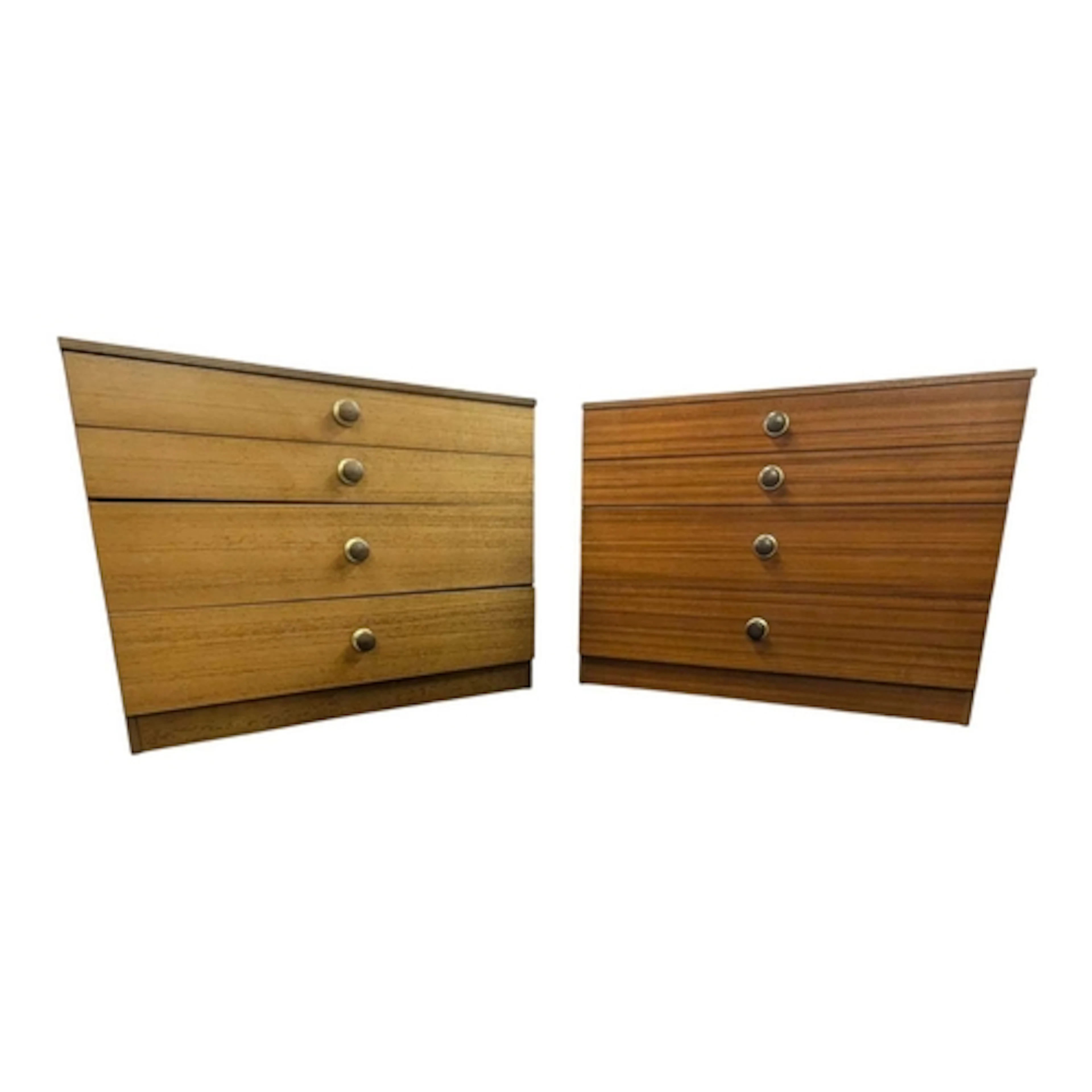 Avalon Furniture - A pair of vintage 20th century teak chest...