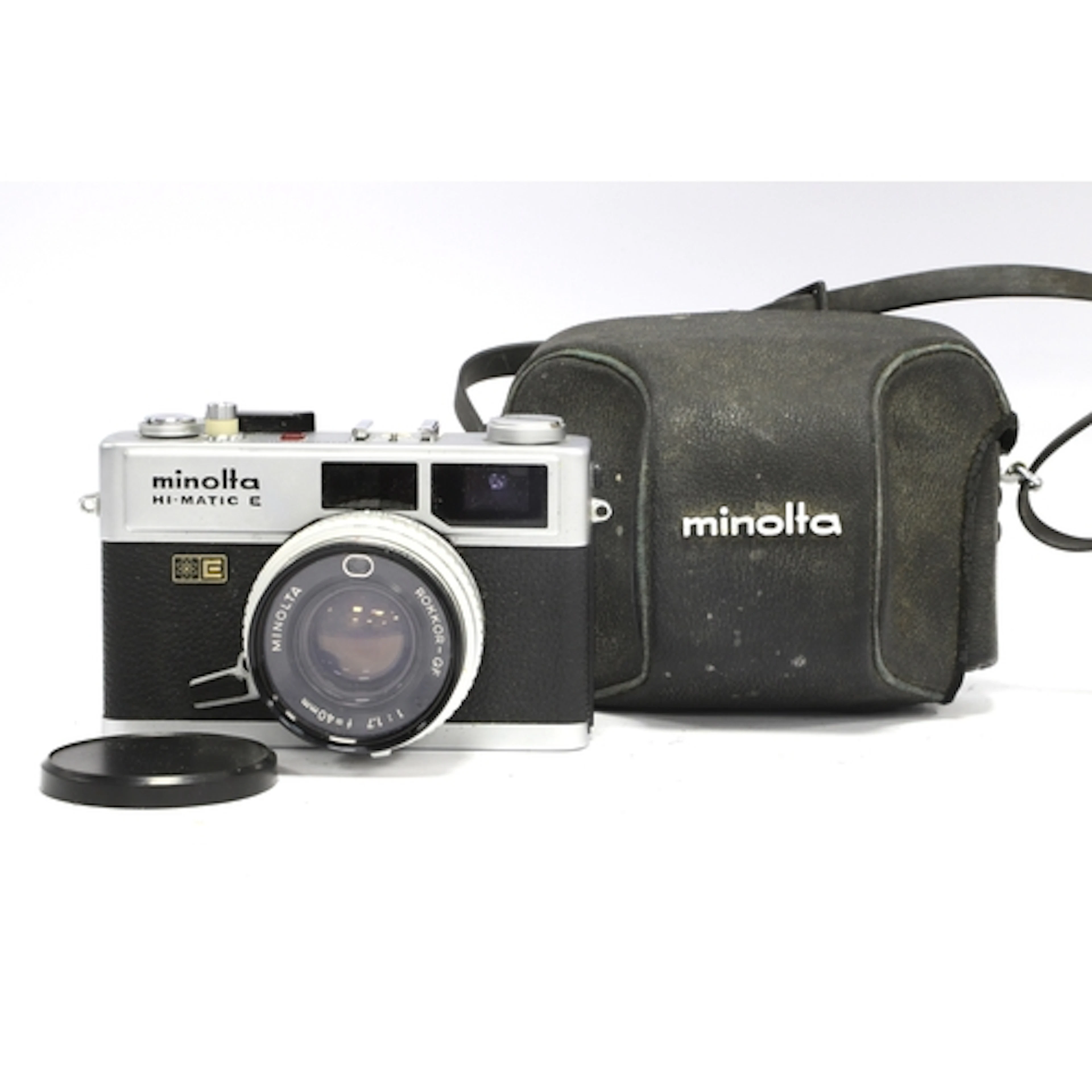 Minolta Hi-Matic E 35mm Rangefinder Camera with Minolta Rokk...