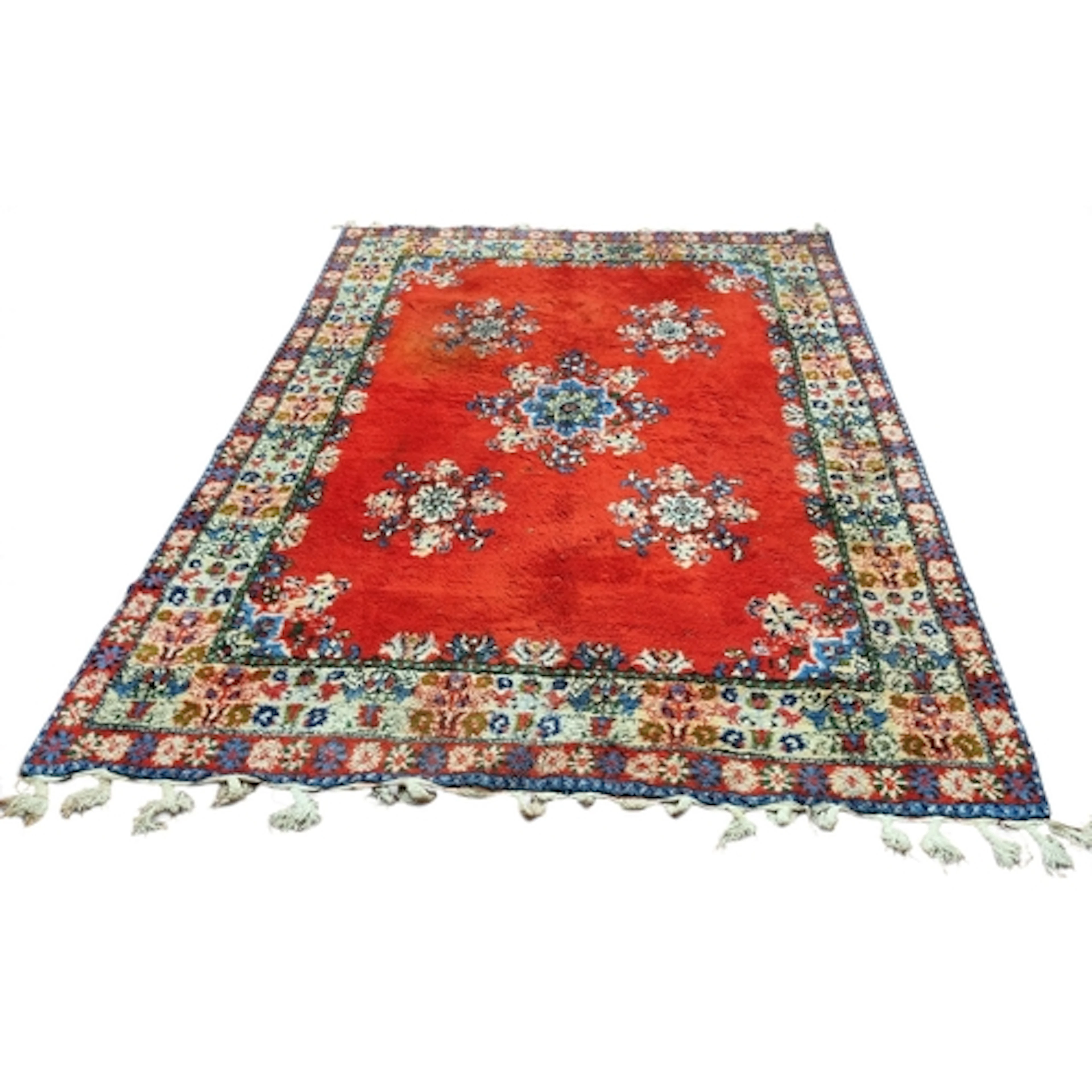 An extremely large Red and Cream ground Carpet. 250 x 390 cm...