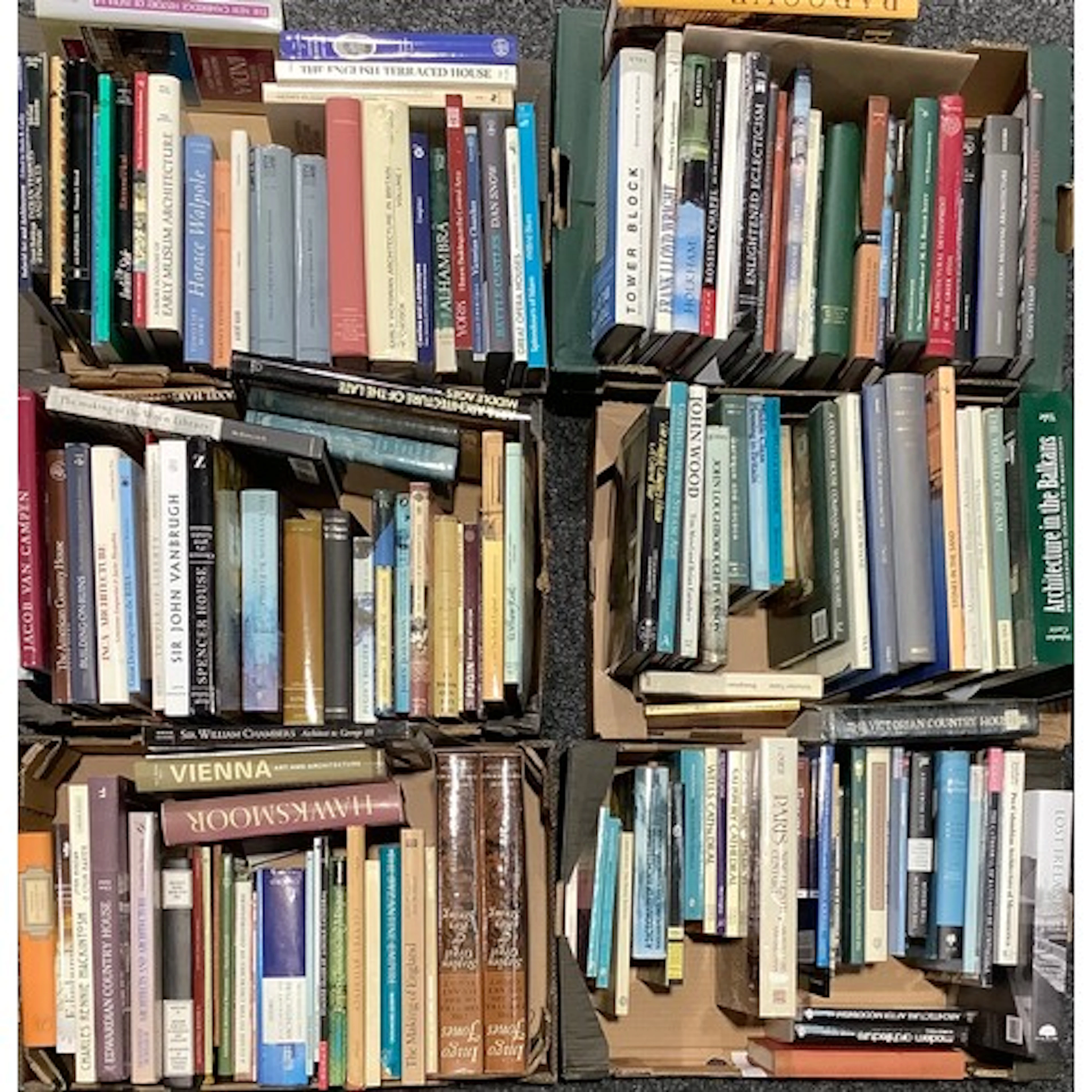 Books - architecture including American country house, Walpo...
