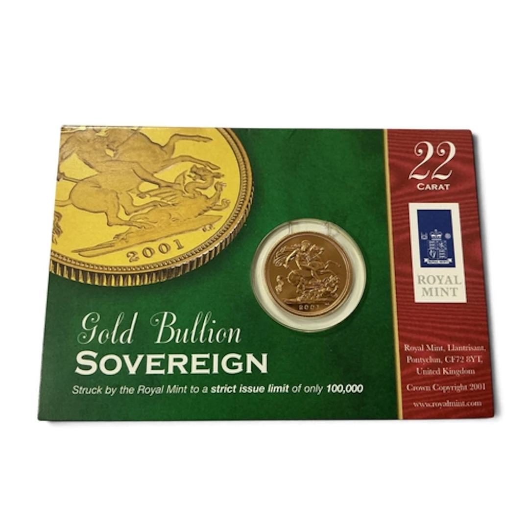 2001 Royal Mint Gold Sovereign.