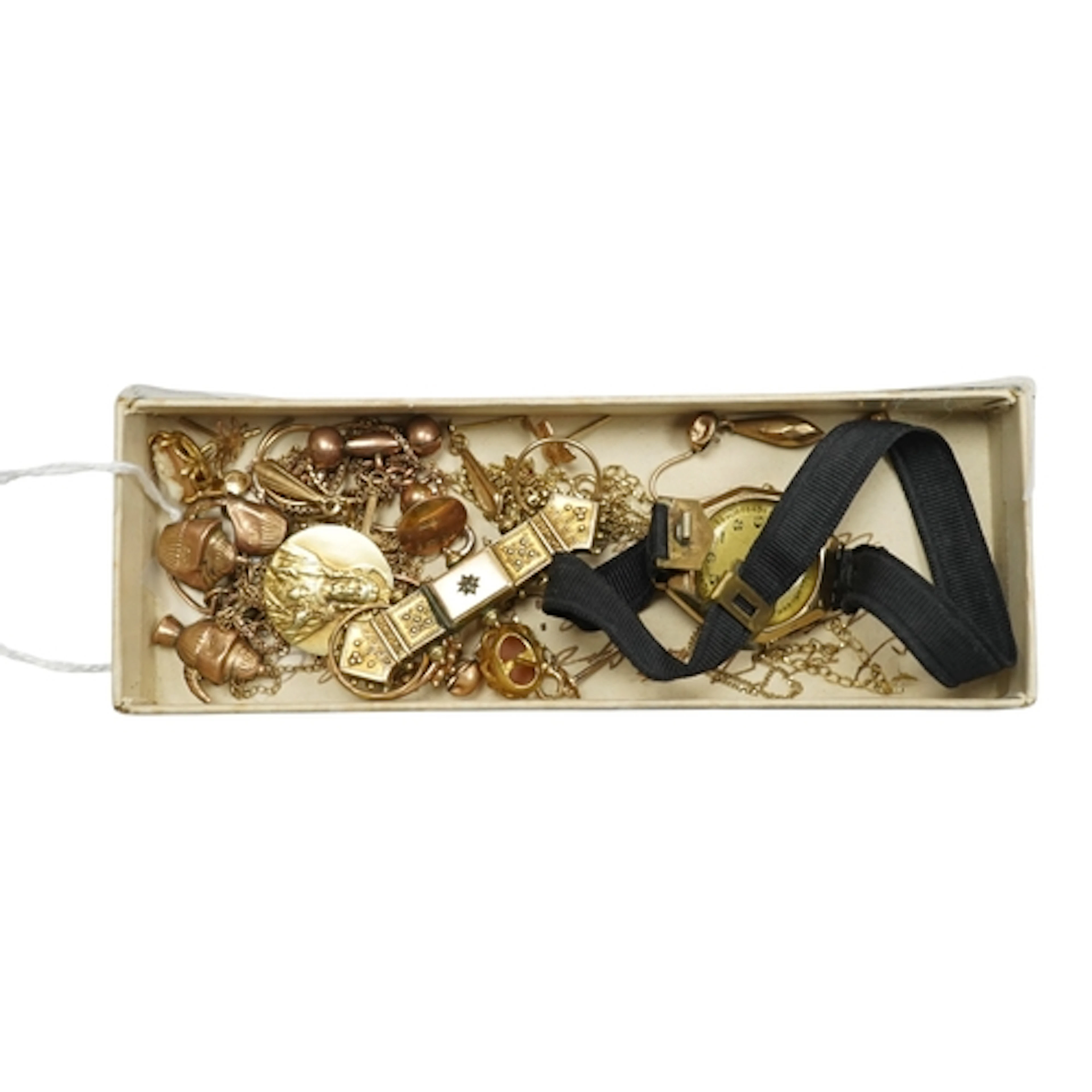 A collection of 9ct. gold, to include a lady's manual wind w...
