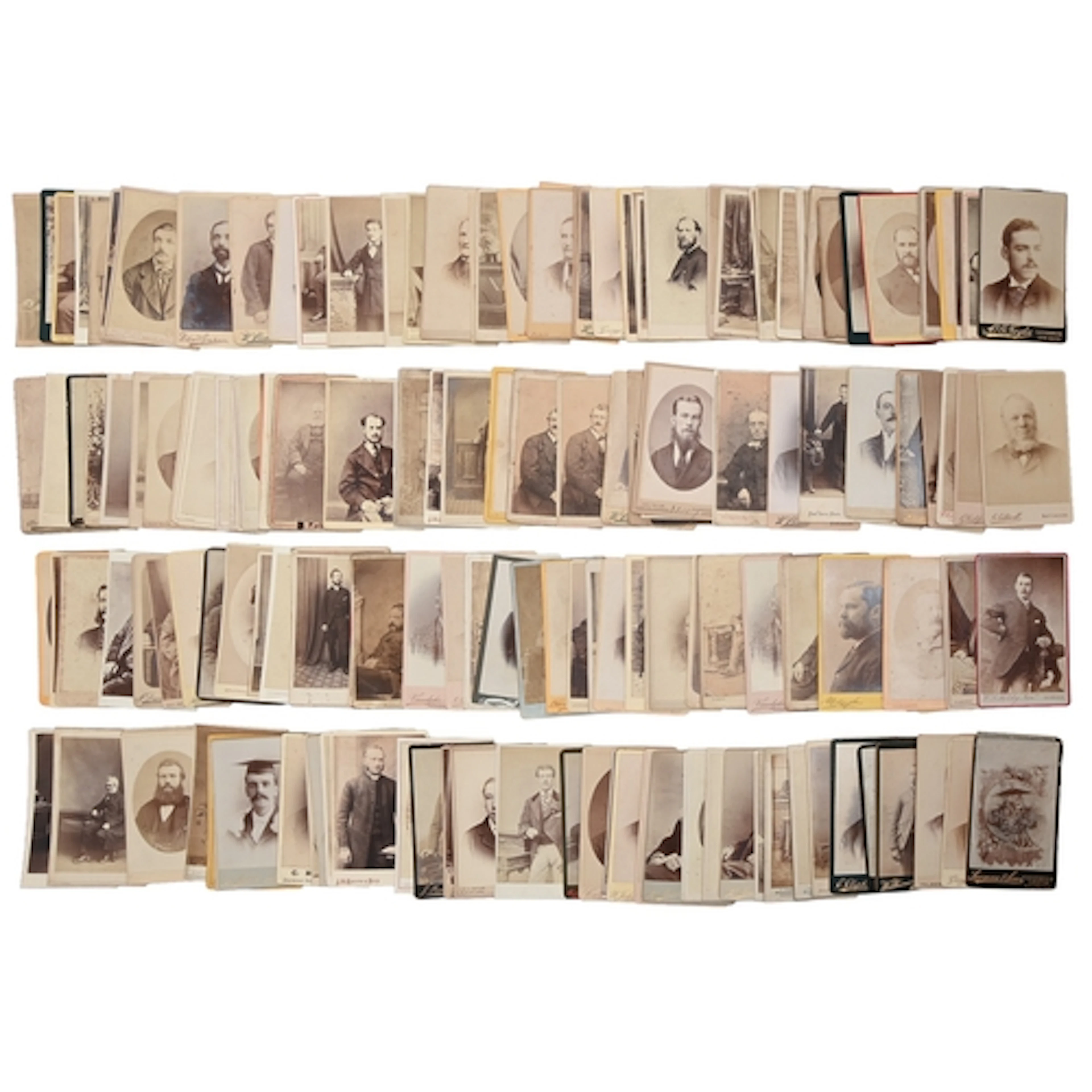 Miscellaneous Victorian and later carte de visite cabinet po...