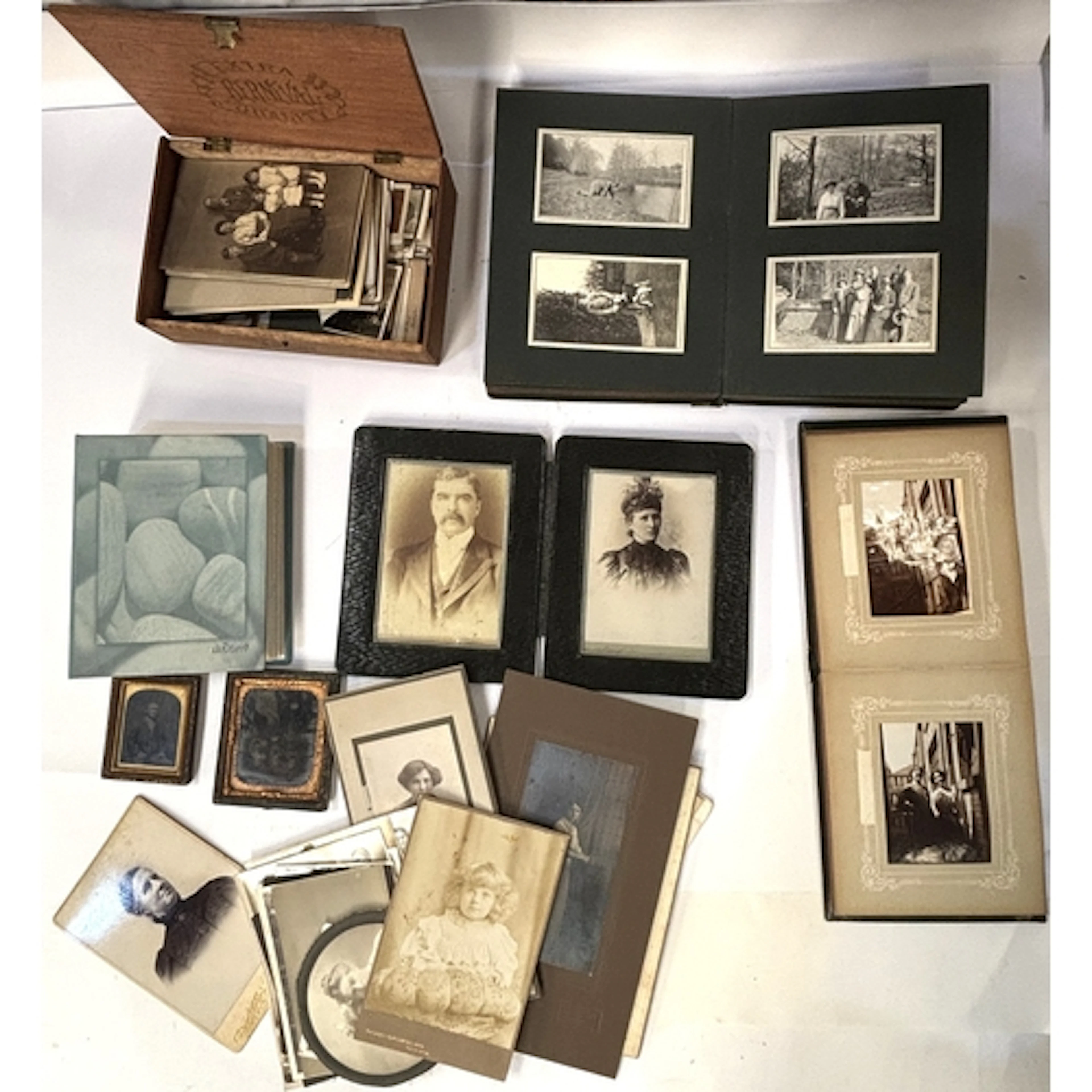 A collection of 19th century photographs ephemera etc, some ...