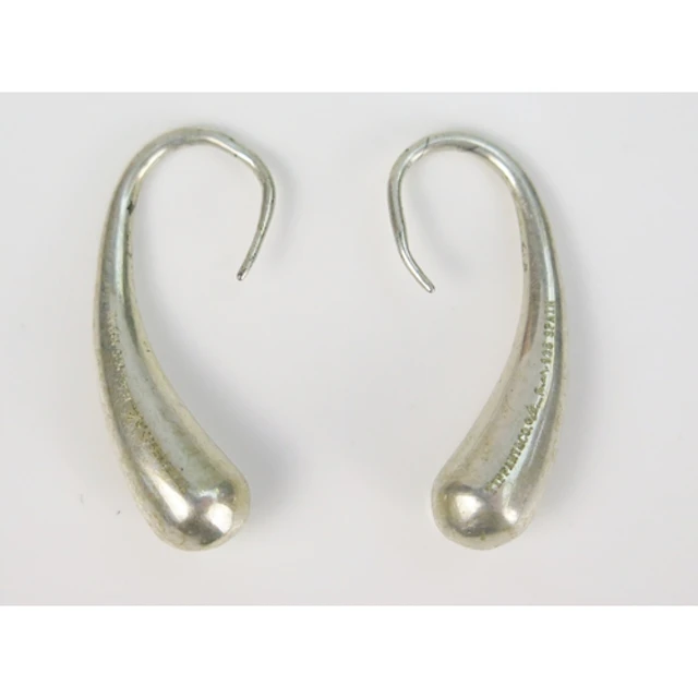 A pair of Tiffany & Co. Elsa Peretti silver earrings, c. 29m...