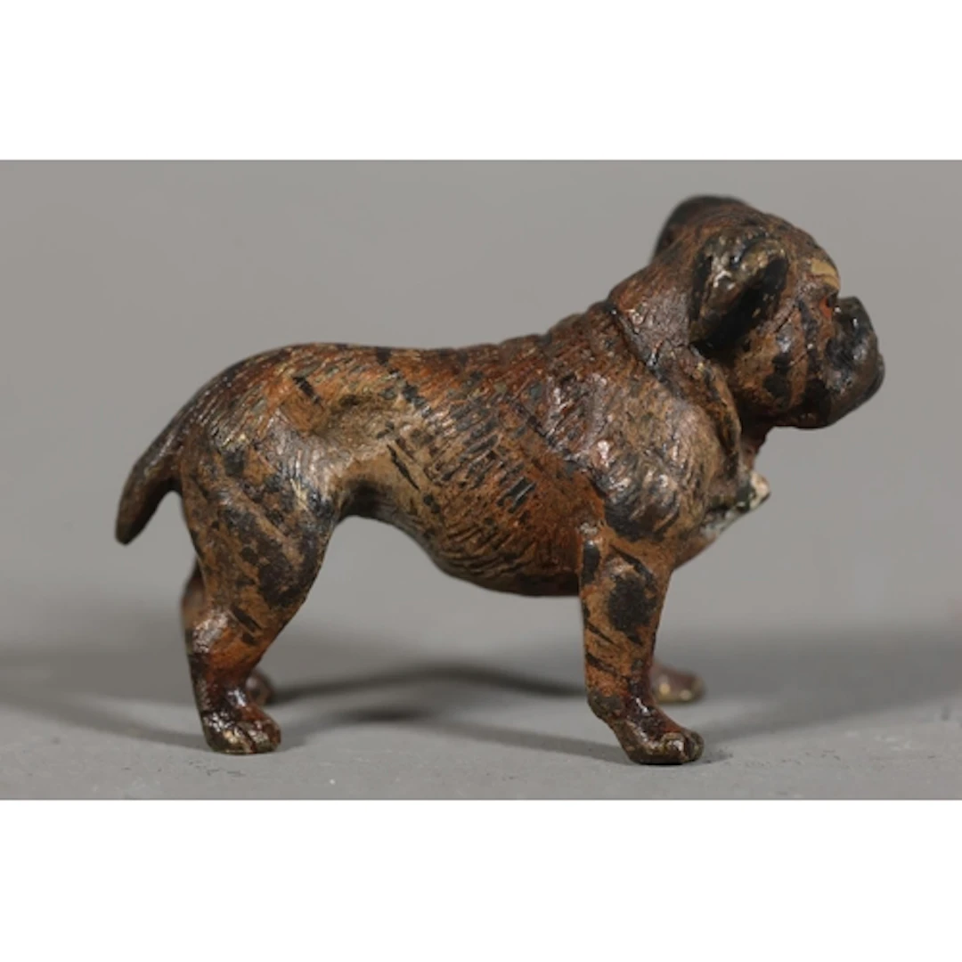 Miniature cold painted Austrian bronze bulldog