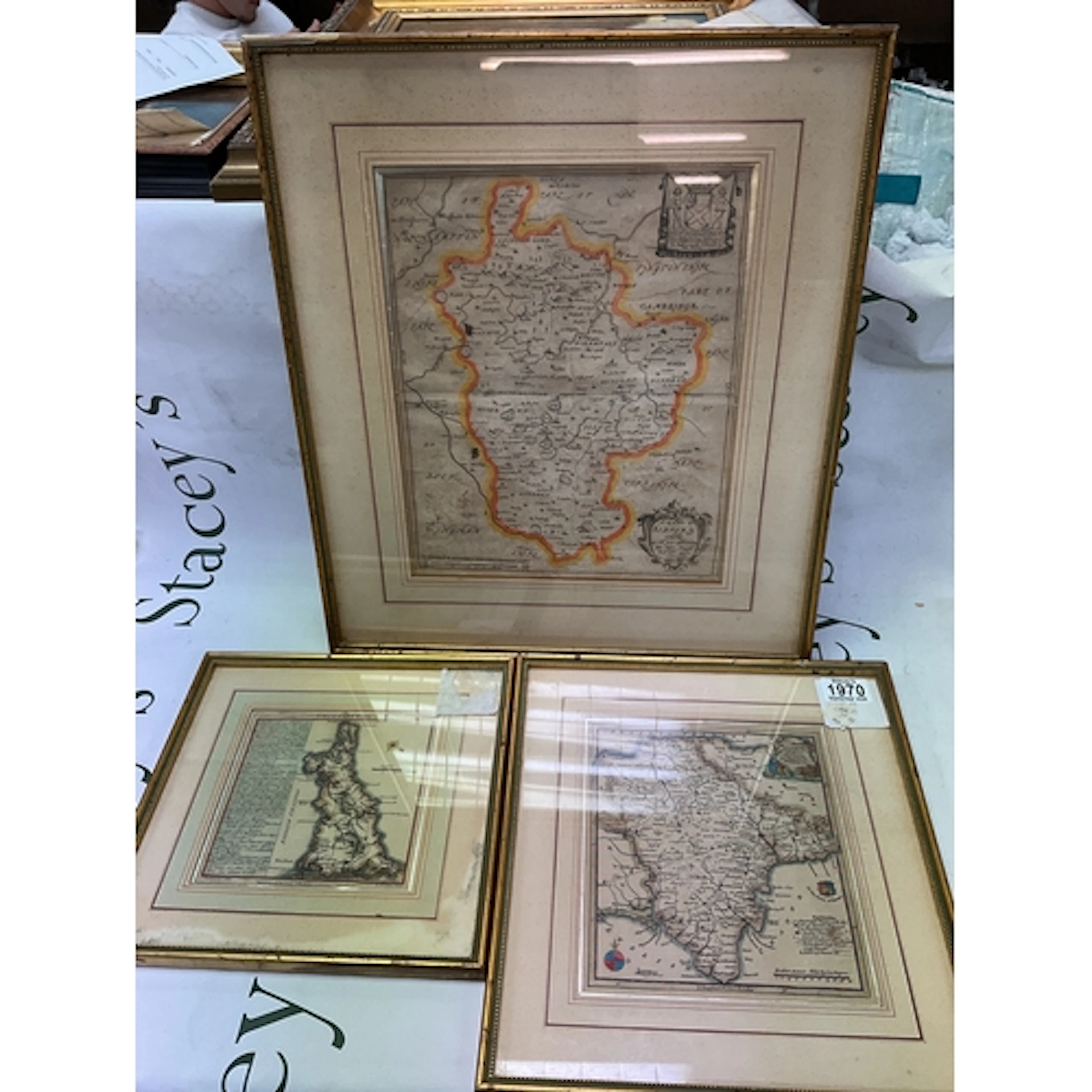 Three 18 th c maps, to inc Devonshire by T Kitchin, Cornwall...