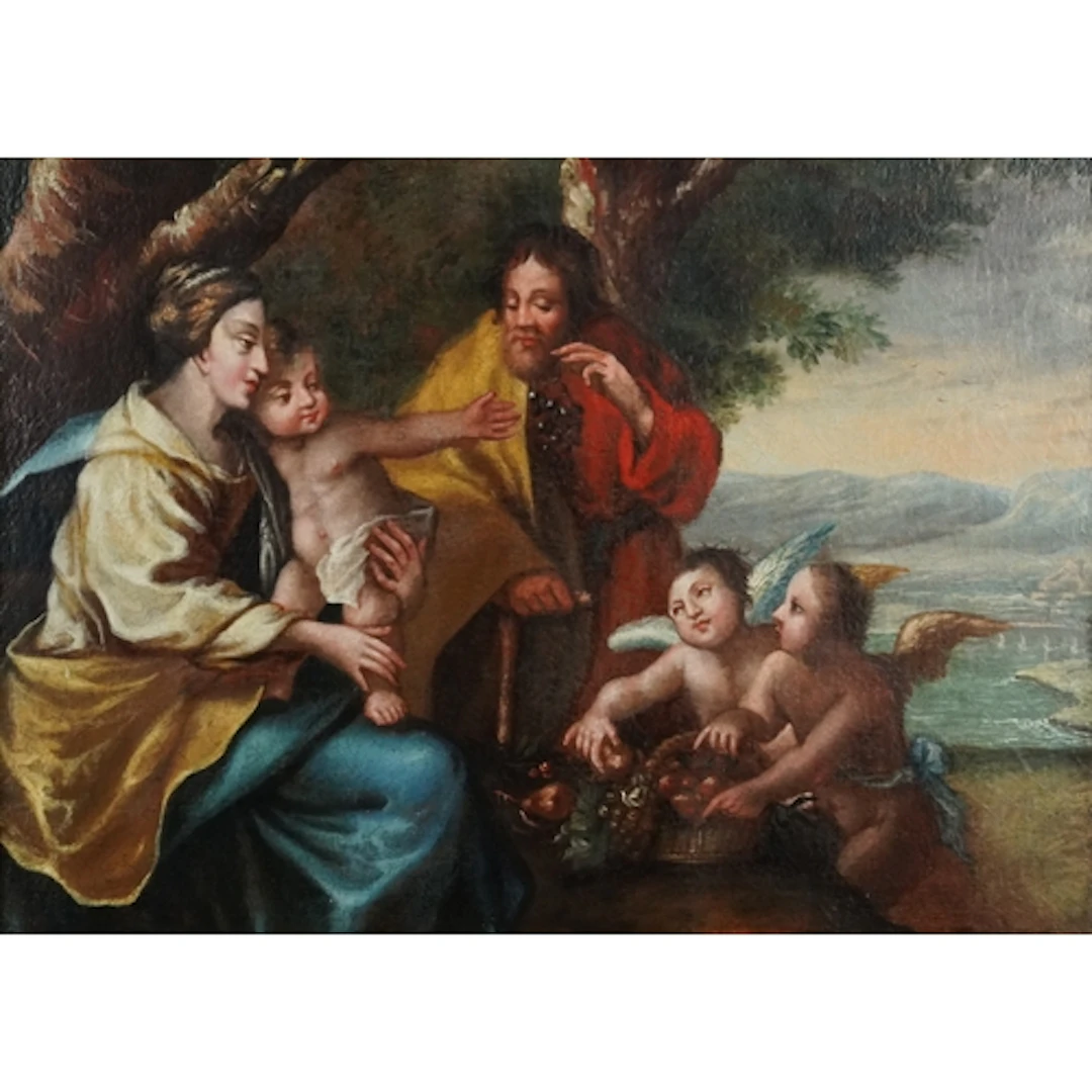 The Rest of Flight Into Egypt, 17th century Italian school o...