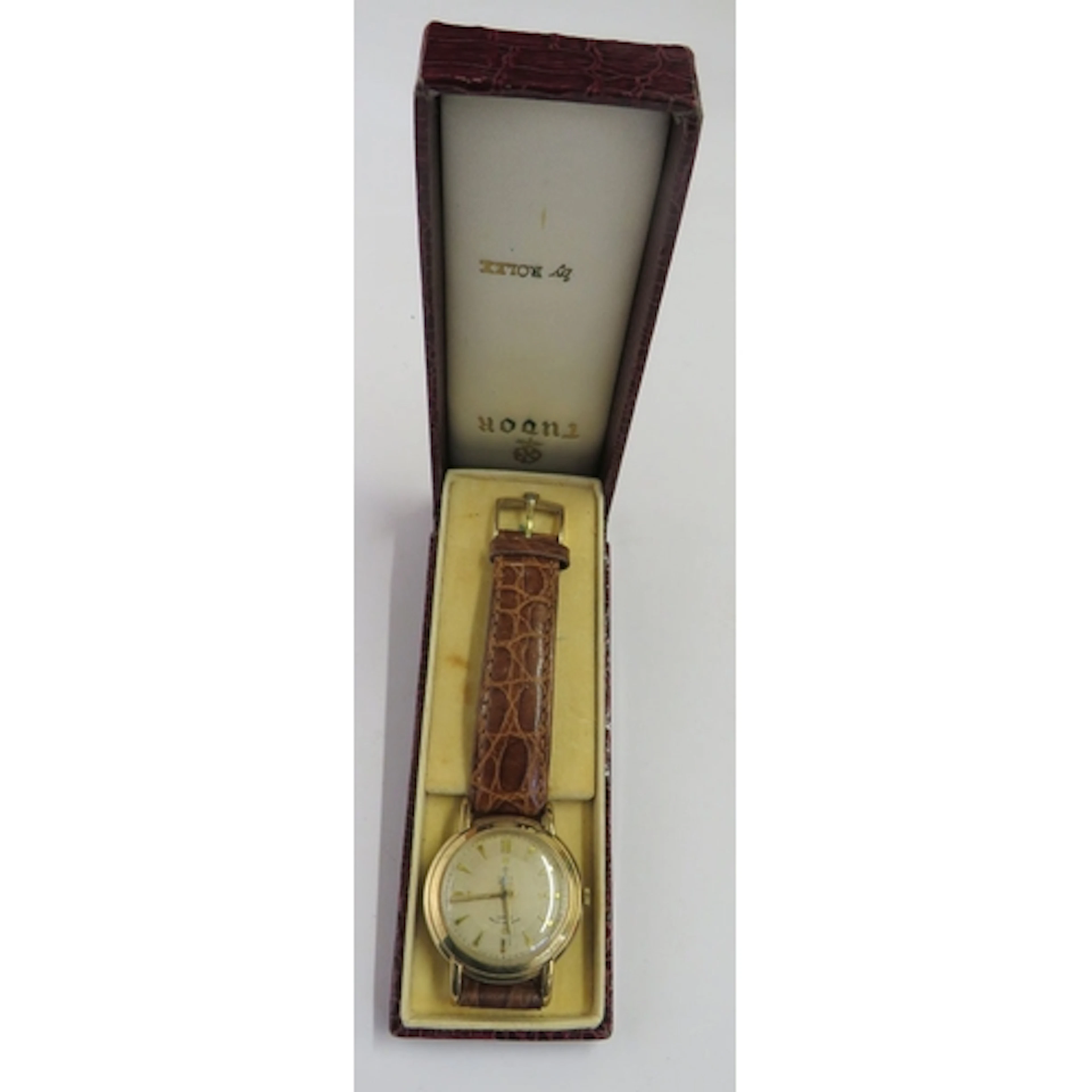 9ct Gold Rolex Tudor Prince Gents Automatic Wristwatch, leat...