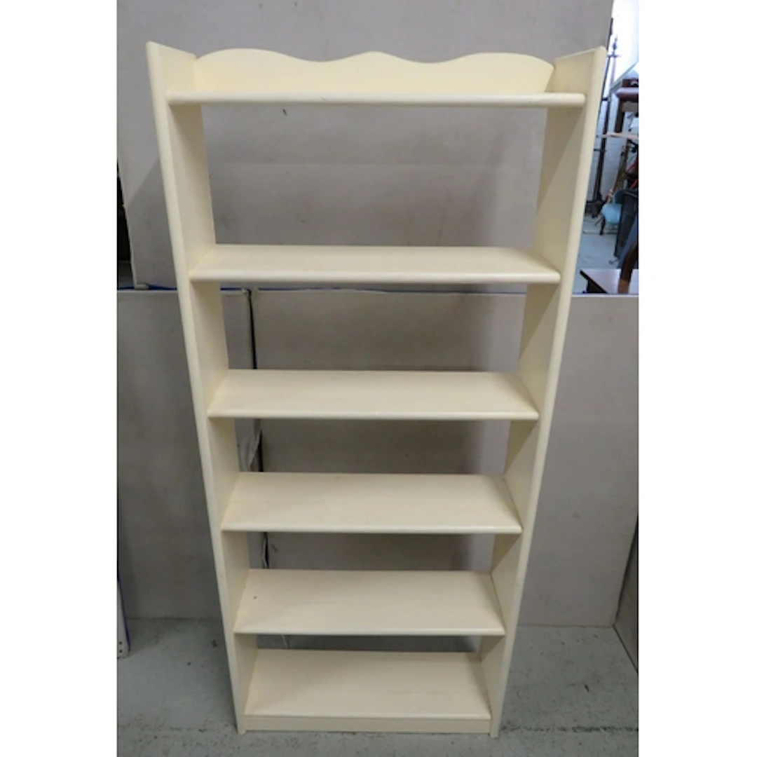 White Painted Wooden Shelving Unit with 6 shelves, approx. 1...