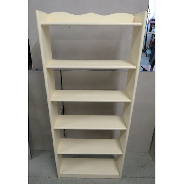 White Painted Wooden Shelving Unit with 6 shelves, approx. 1...