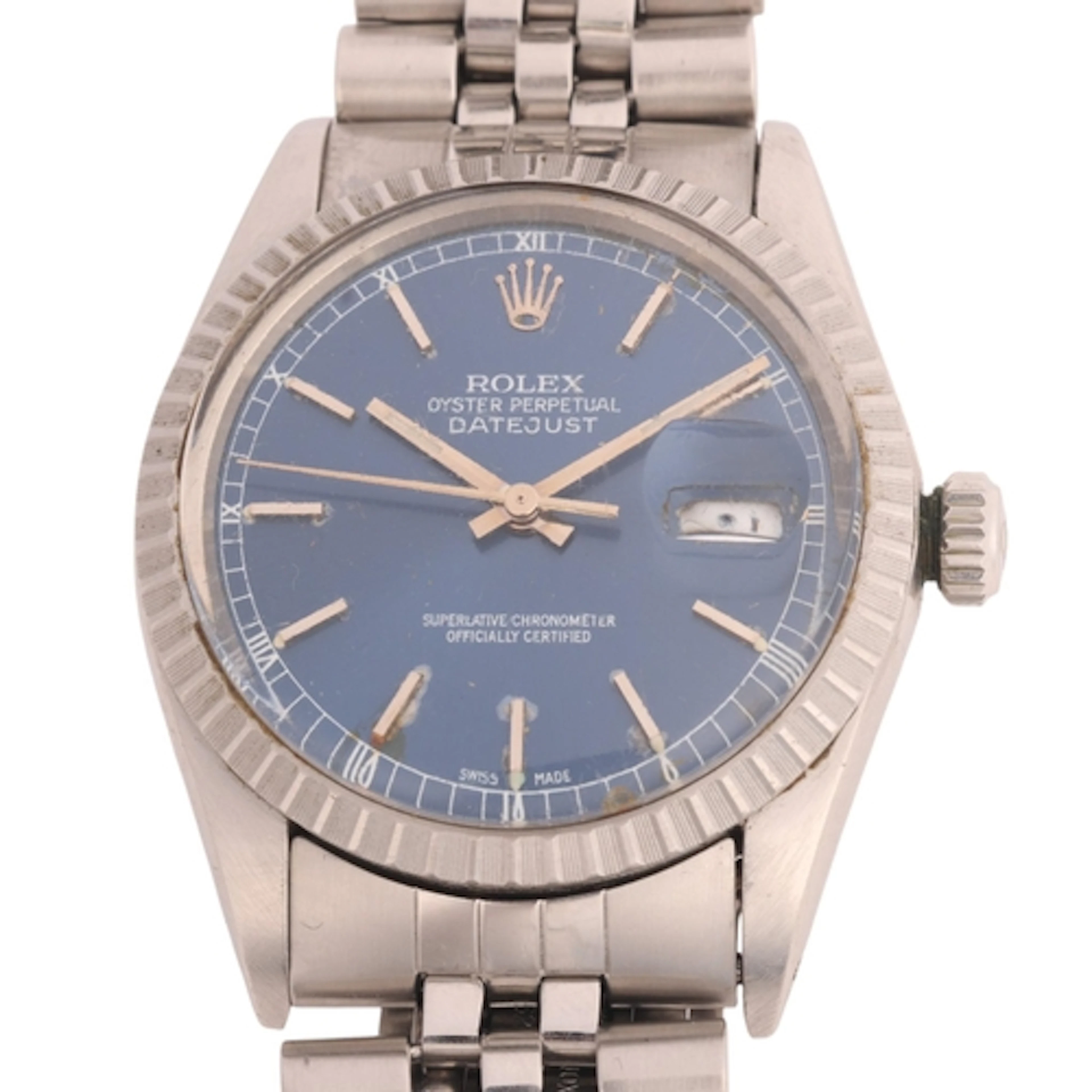 ROLEX - a Vintage stainless steel Oyster Perpetual Datejust ...