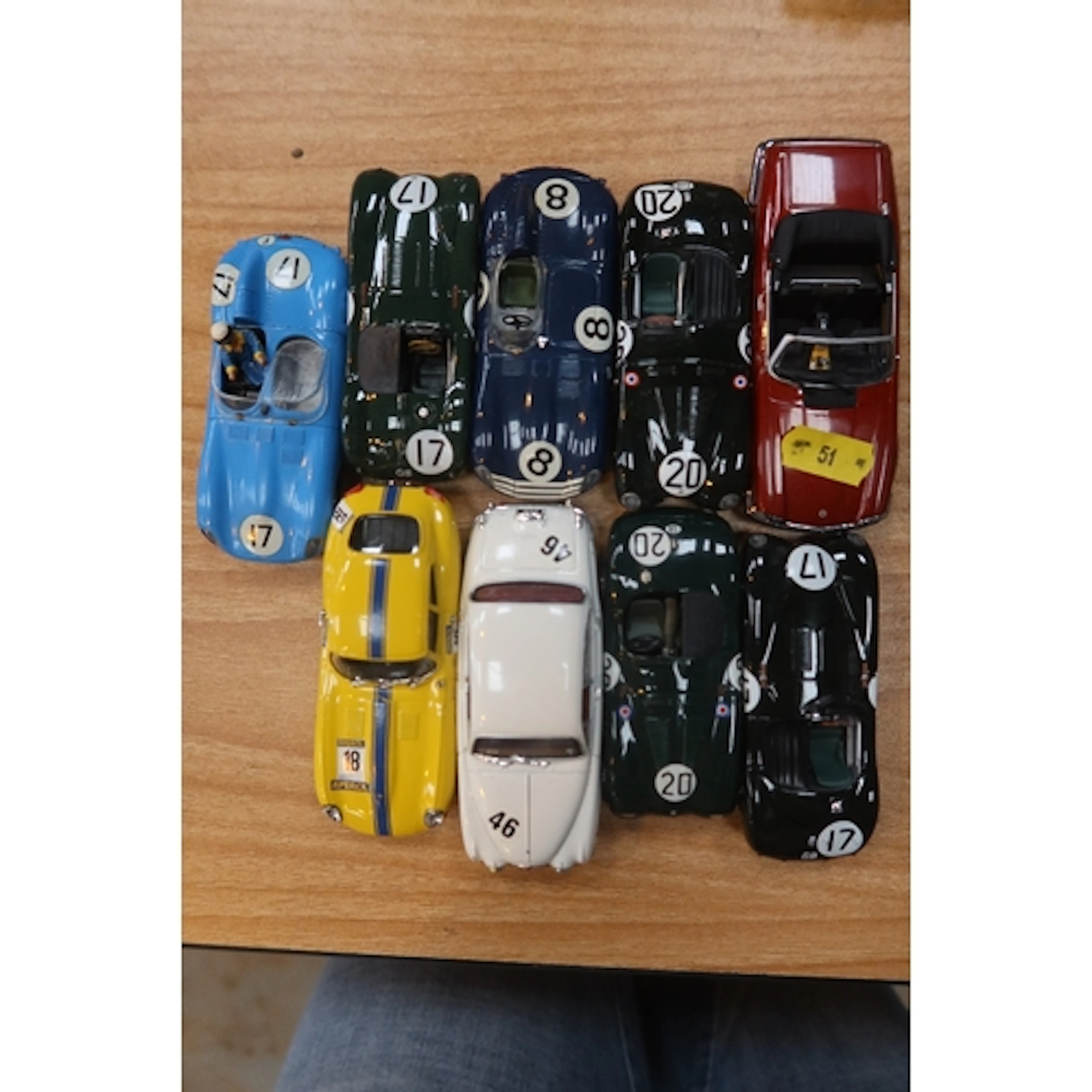 9 Various small scale Jaguar Sports Racing Cars