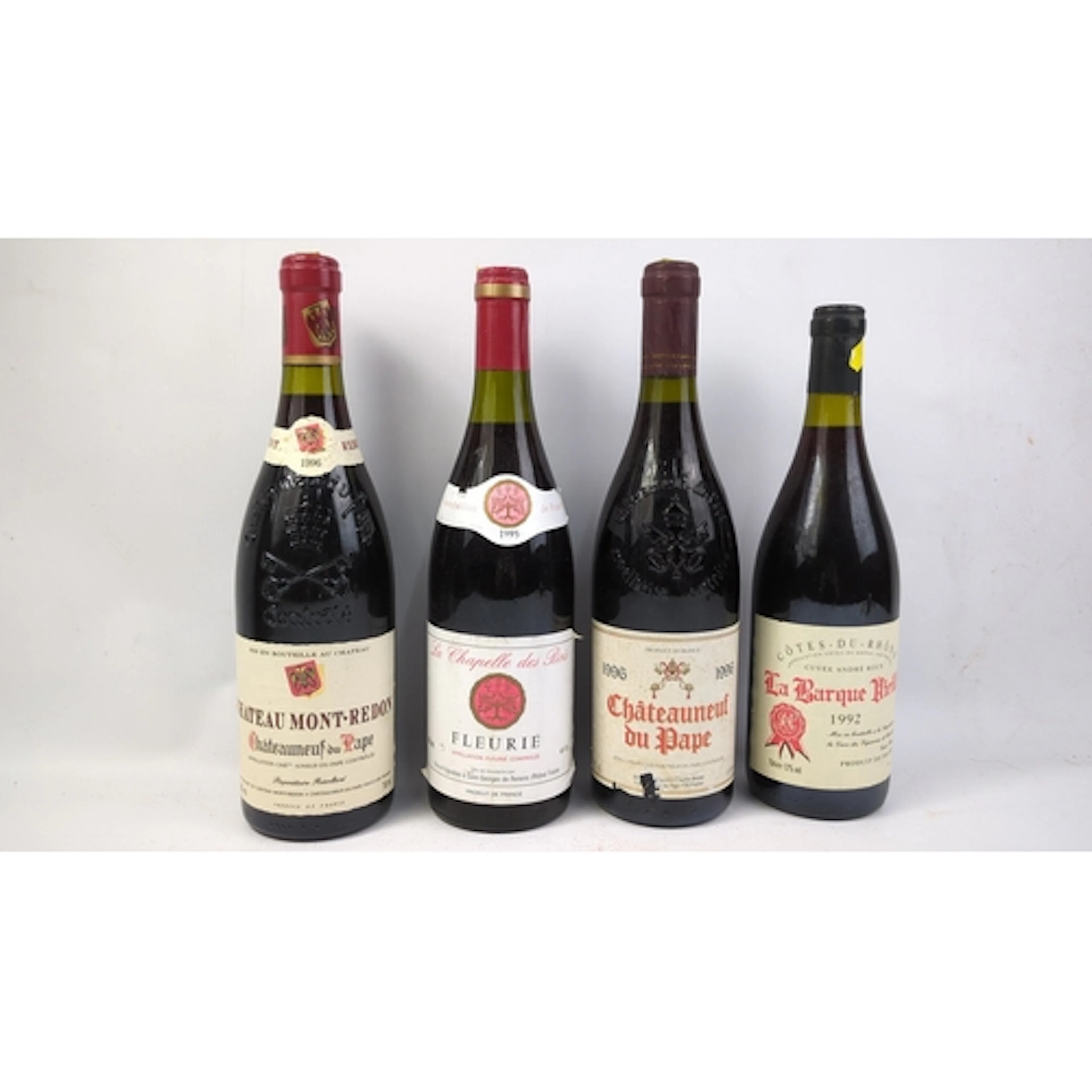 4 x bottles of 1990's French red wine: Château Mont-Redon Ch...