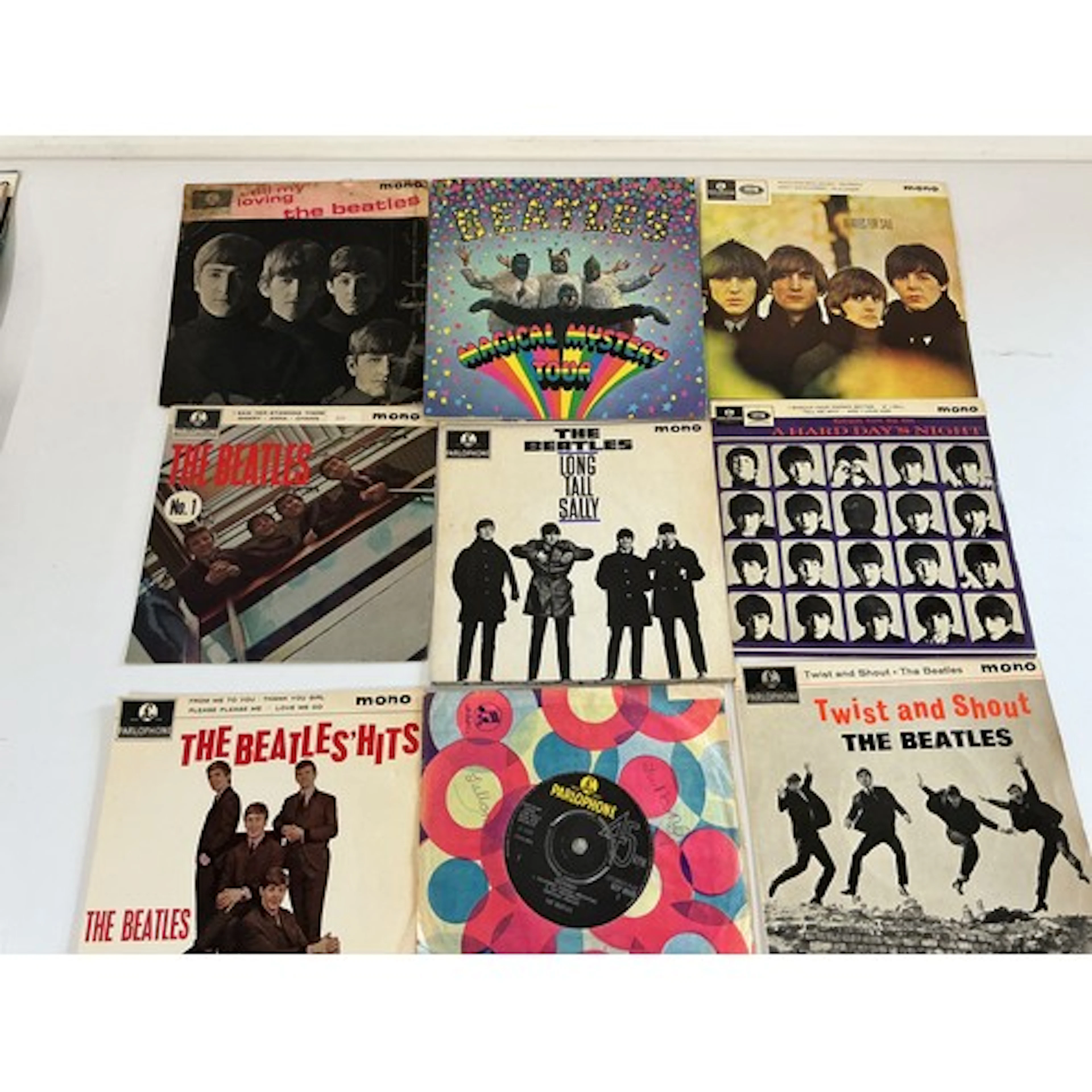 An extensive collection of Beatles 7” singles and EPs.