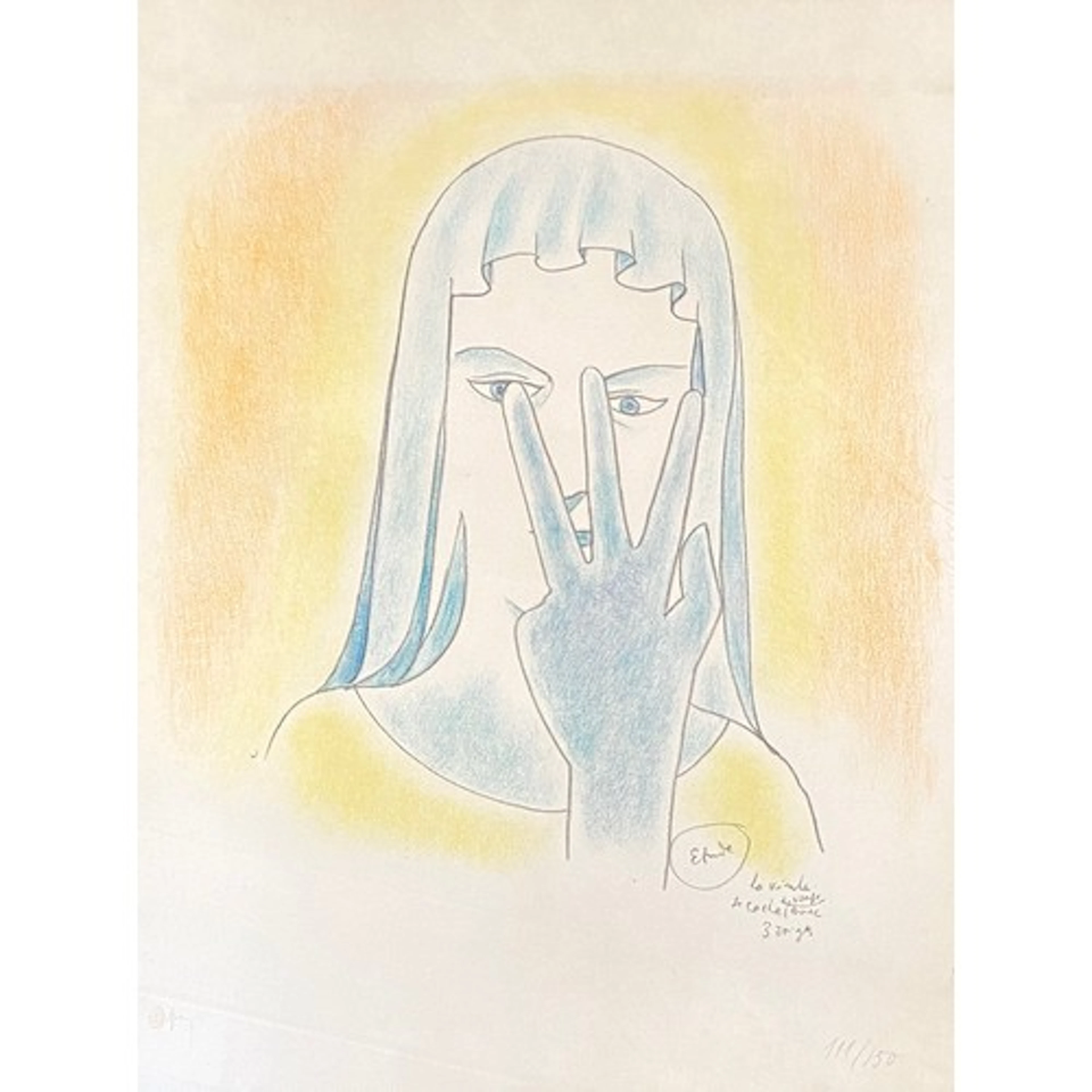 Jean Cocteau (French, 1889-1963), 'Etude 3 Doigts' (Study of...