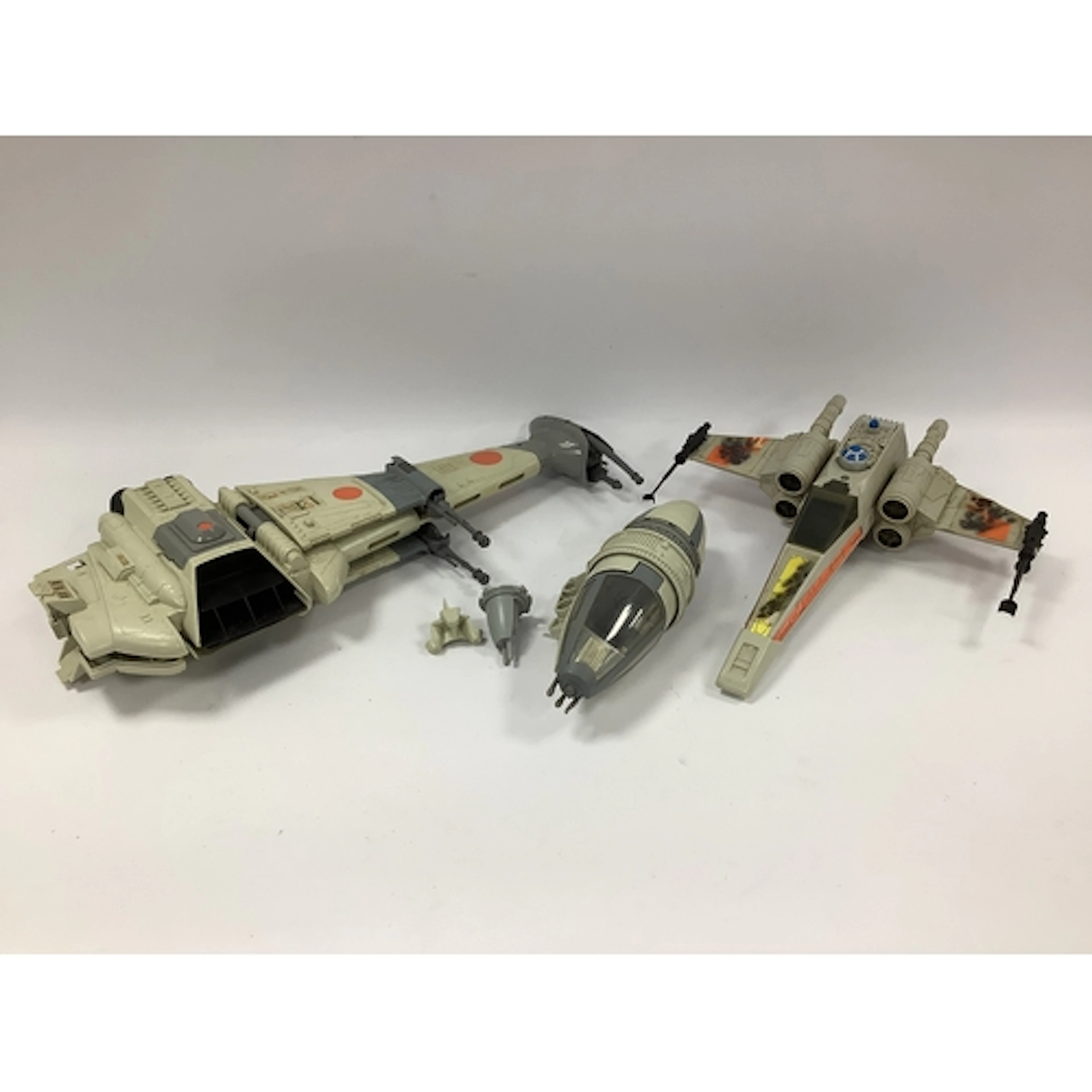 Two Original Star Wars Trilogy Plastic Toy Space Vehicles co...