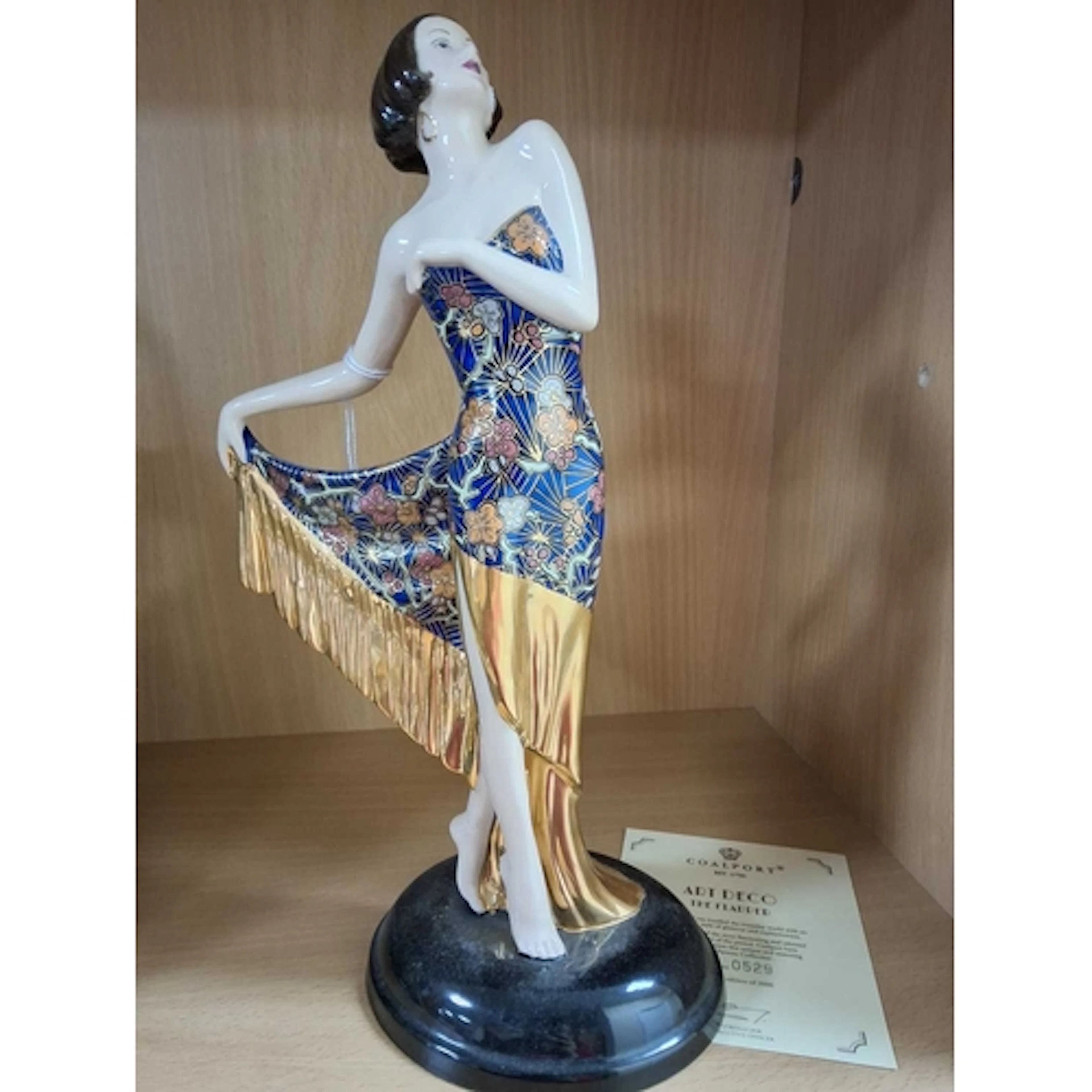 A LIMITED EDITION COALPORT 'ART DECO' FIGURE - THE FLAPPER, ...