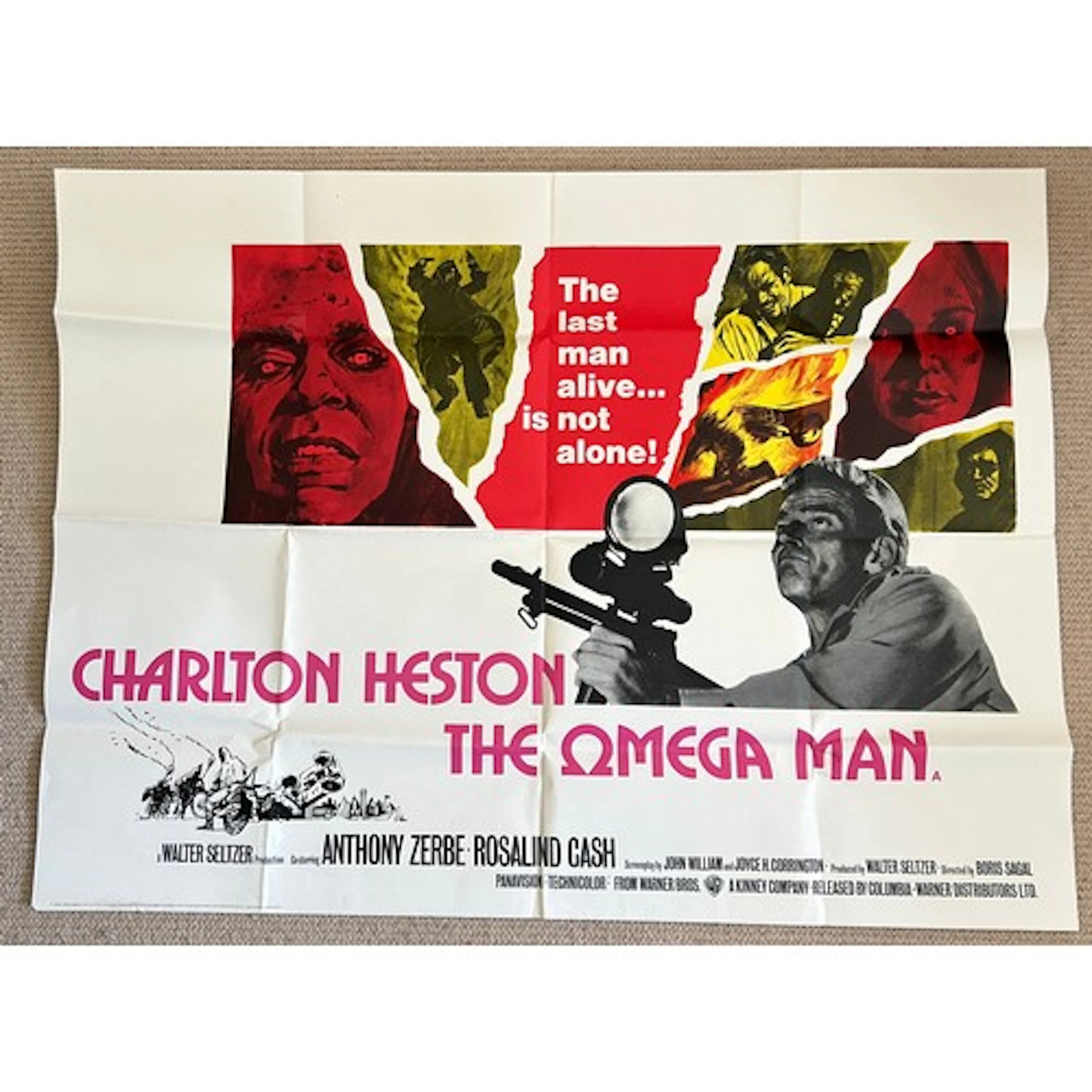 The Omega Man (1971) British Quad film poster, starring Char...