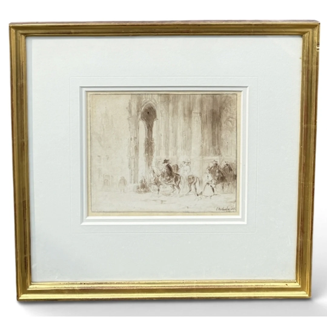 ATTRIBUTED TO CHARLES ROCHUSSEN (DUTCH 1814-1894): FIGURES O...