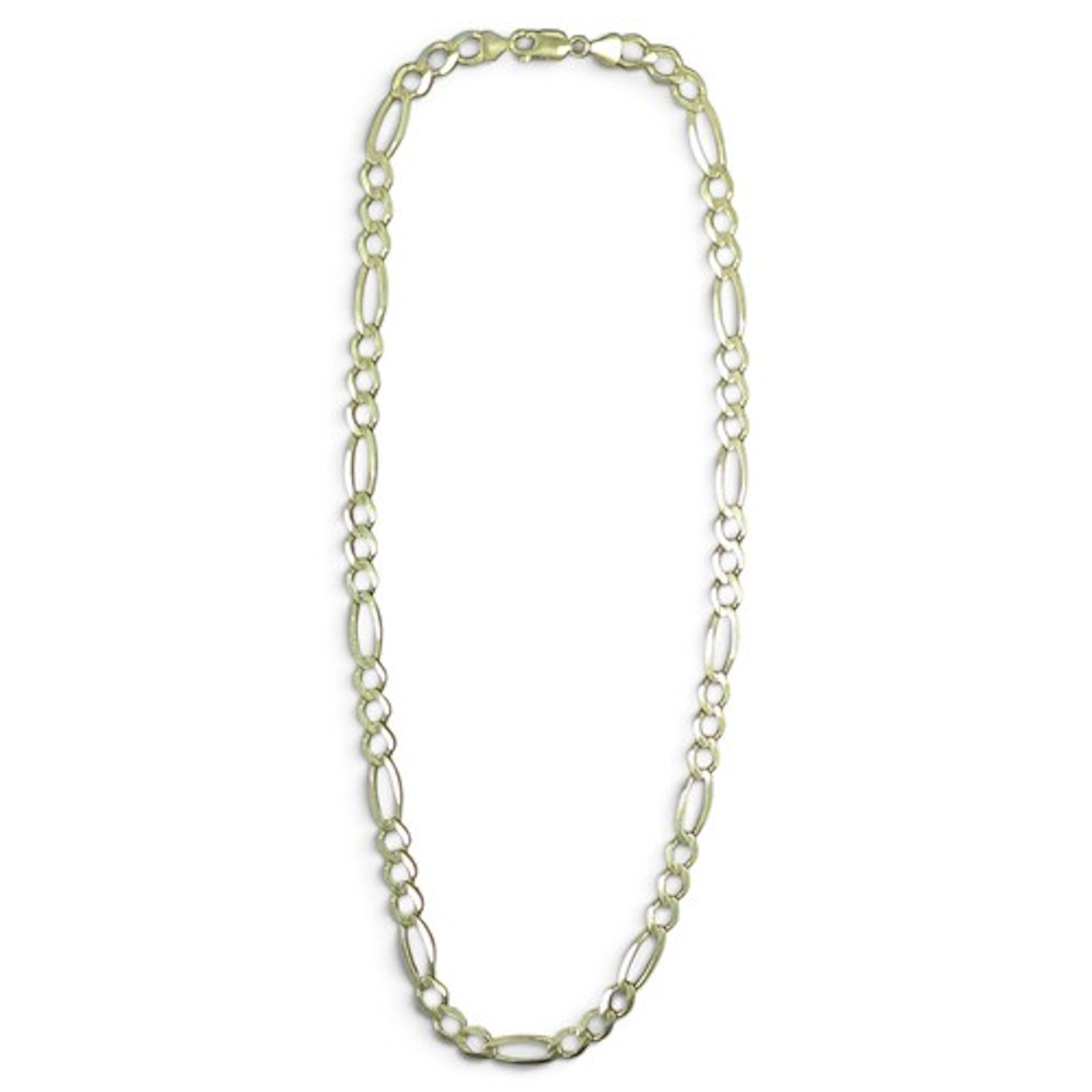 A 9ct gold figaro link necklace, 52cm long, Sheffield import...