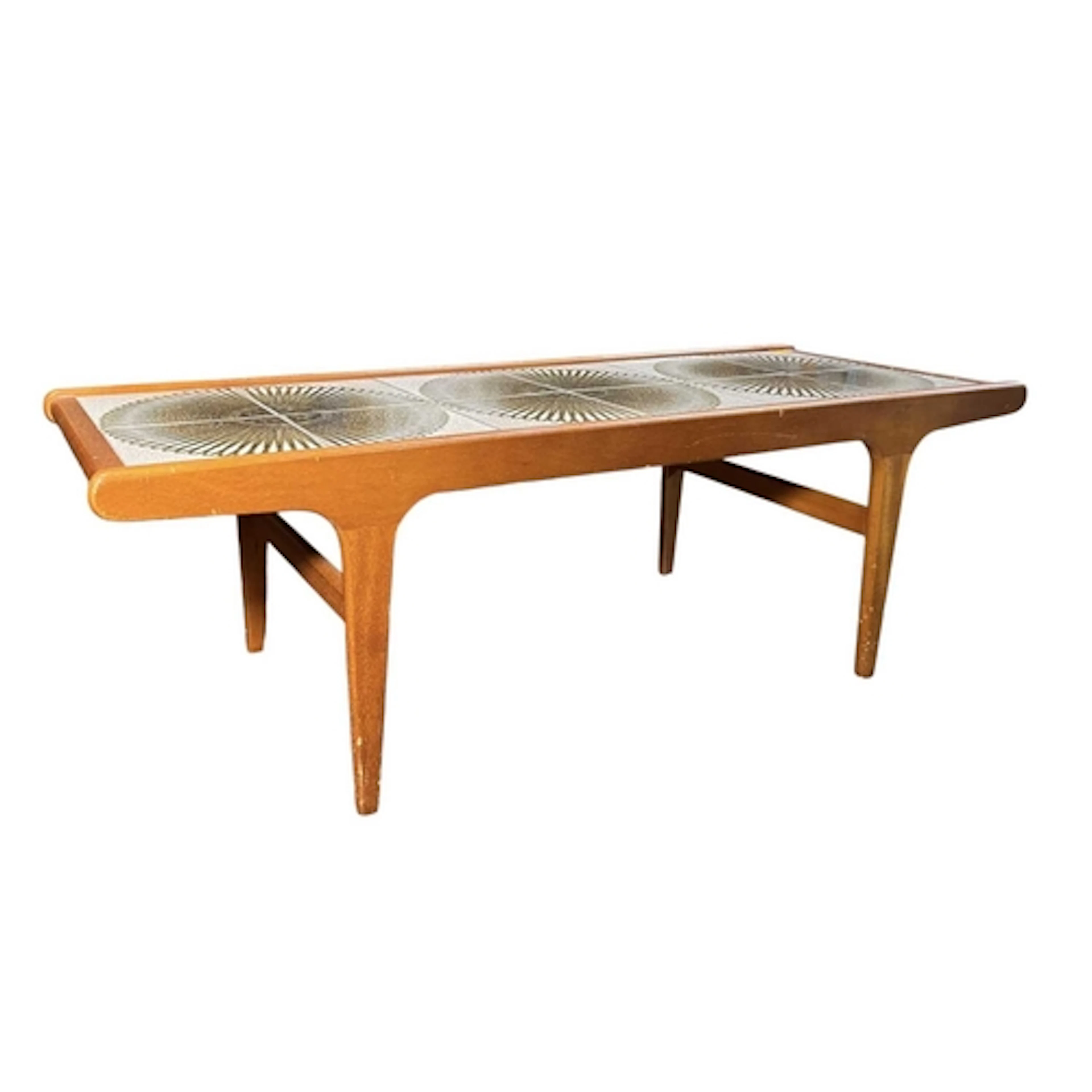 A retro mid 20th century British Modern Design tile-top long...