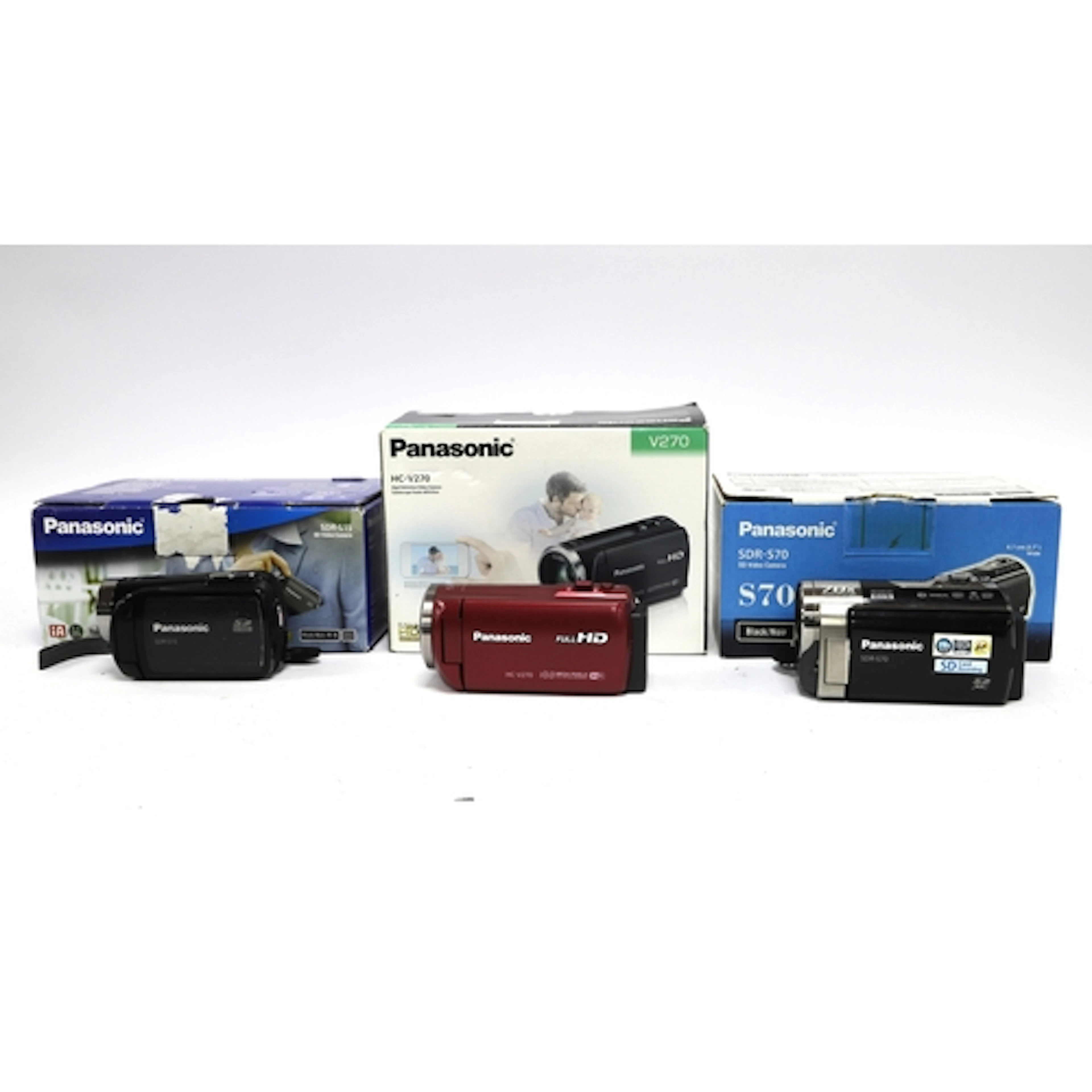 Panasonic HC-V270 Digital Camcorder, Red, boxed, together wi...